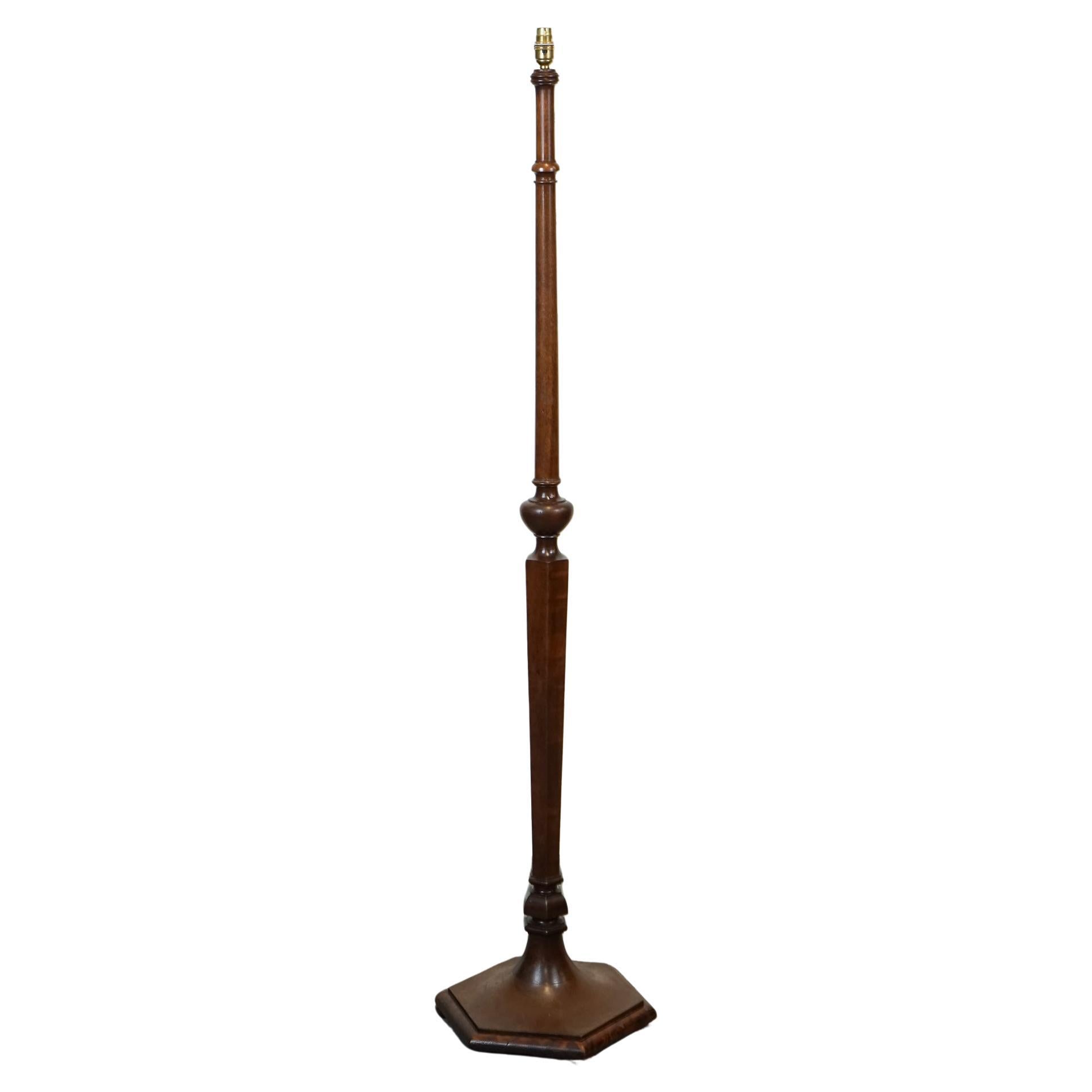 ANTIQUE HEAL'S HEXAGONAL BASE STANDING LAMP CIRCA 1930s For Sale