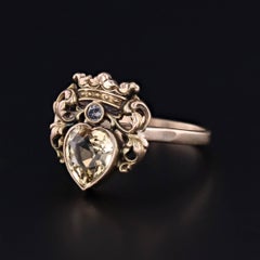 Antique Heart Ring of 14k Gold