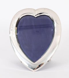 Antique Heart Shaped Sterling Silver Photo Frame Henry Matthews 19th Century