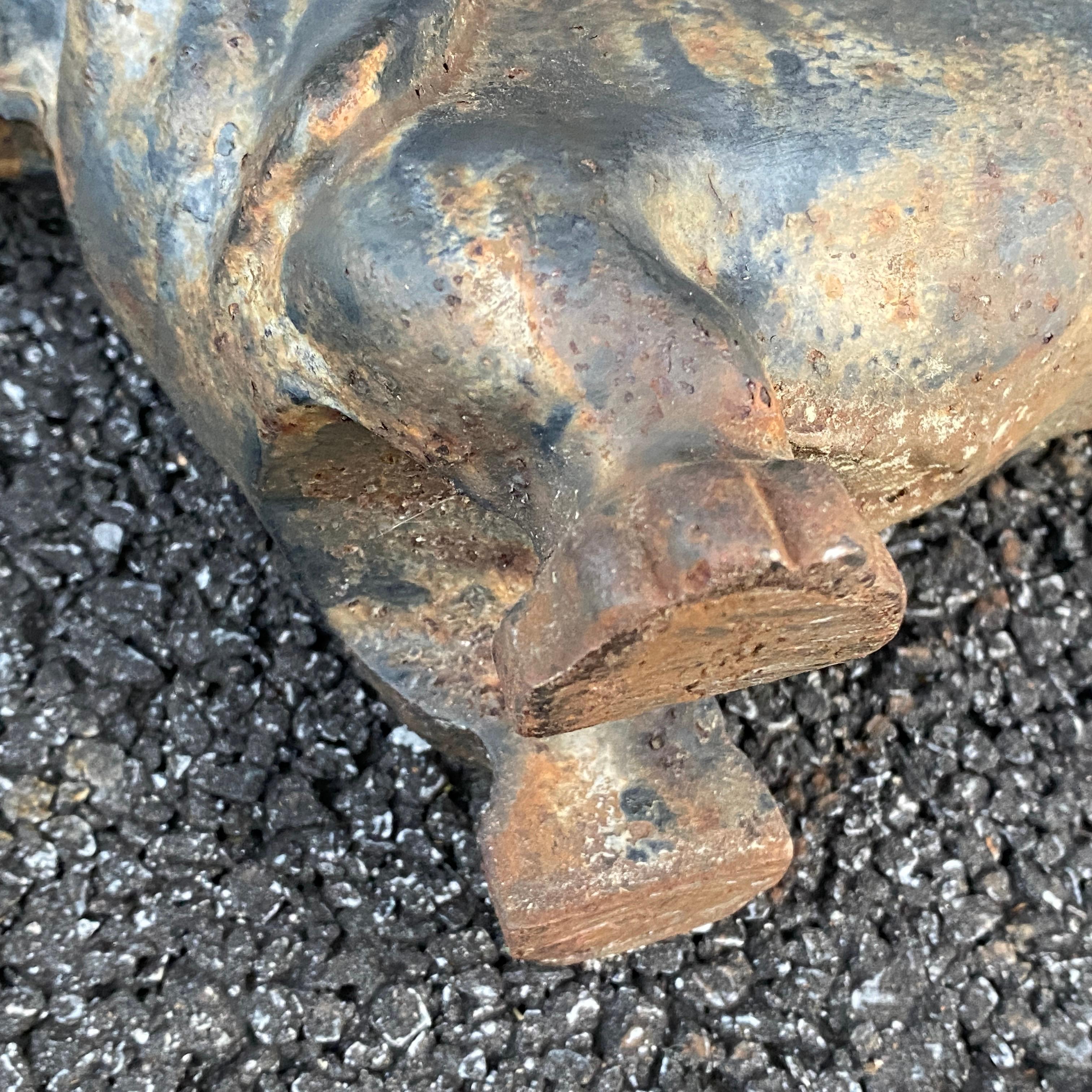 Antiquities Heavy Cast Iron Dachshund Weiner Dog Boot Scraper en vente 4