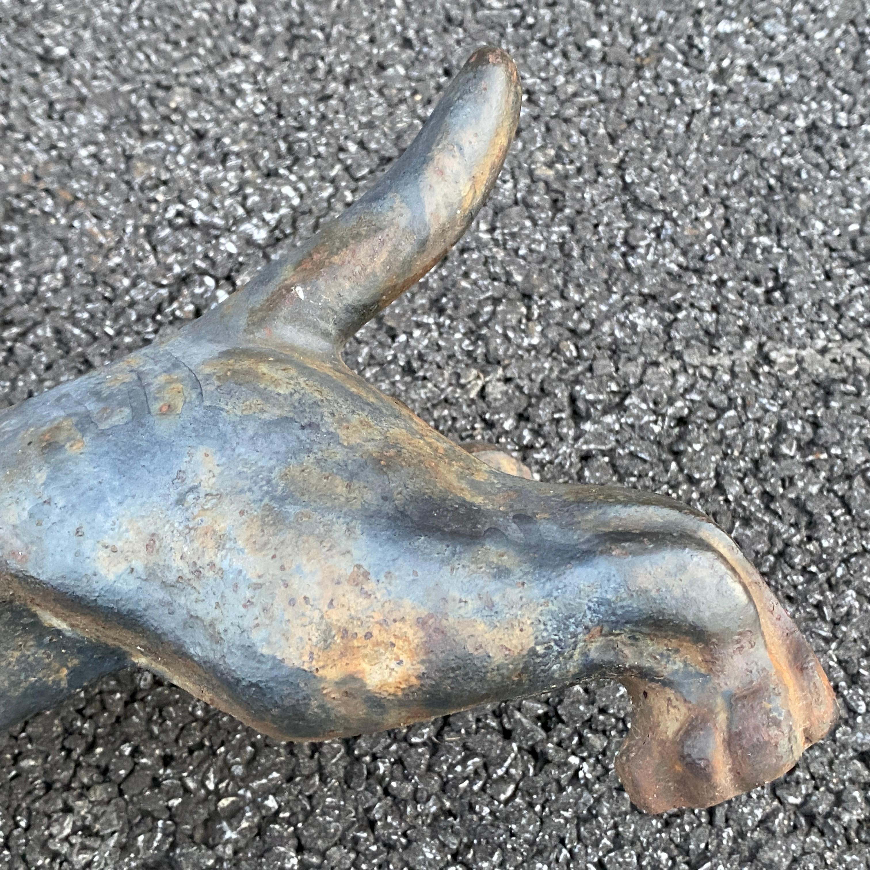 Antique Heavy Cast Iron Dachshund Weiner Dog Boot Scraper For Sale 3