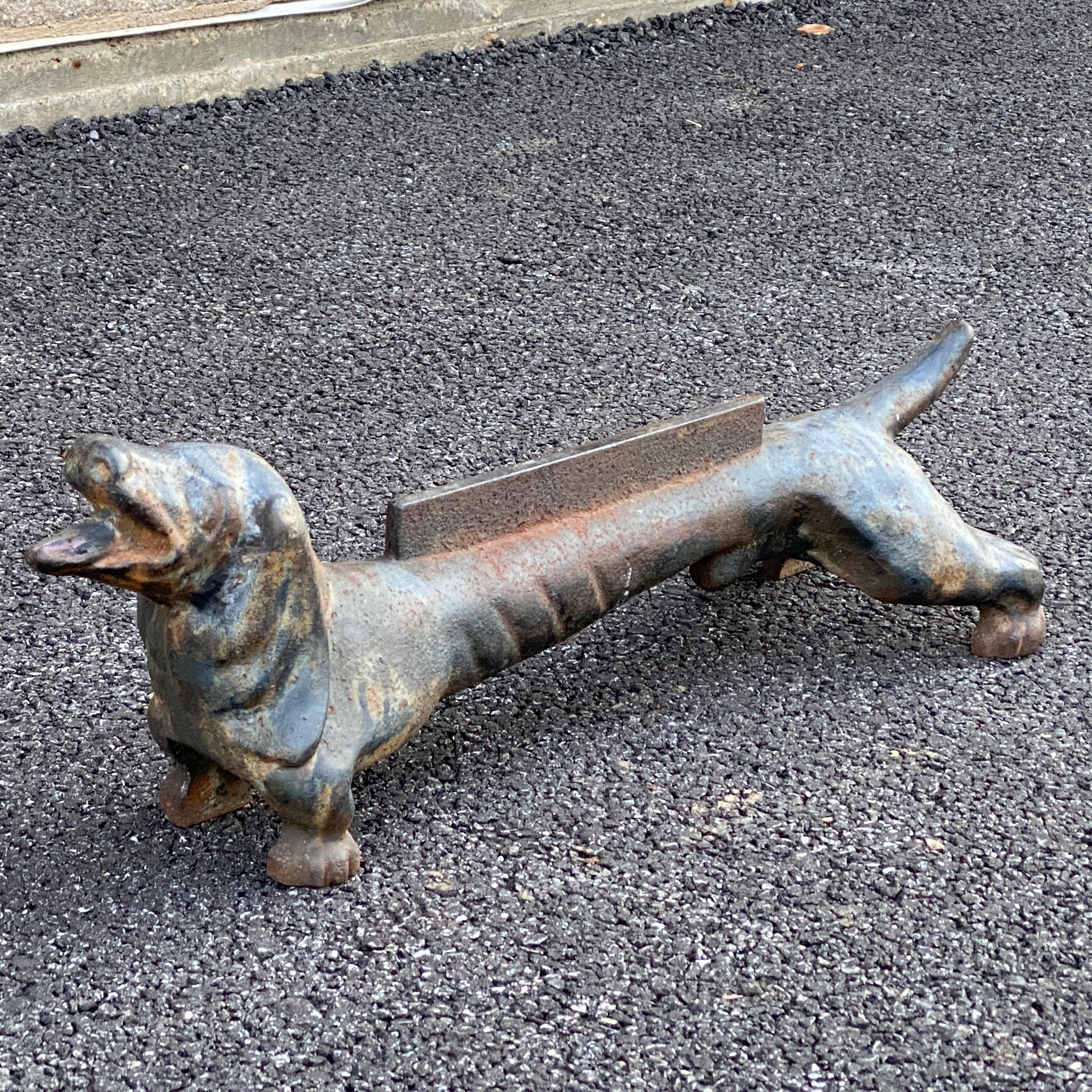vintage cast iron dachshund boot scraper