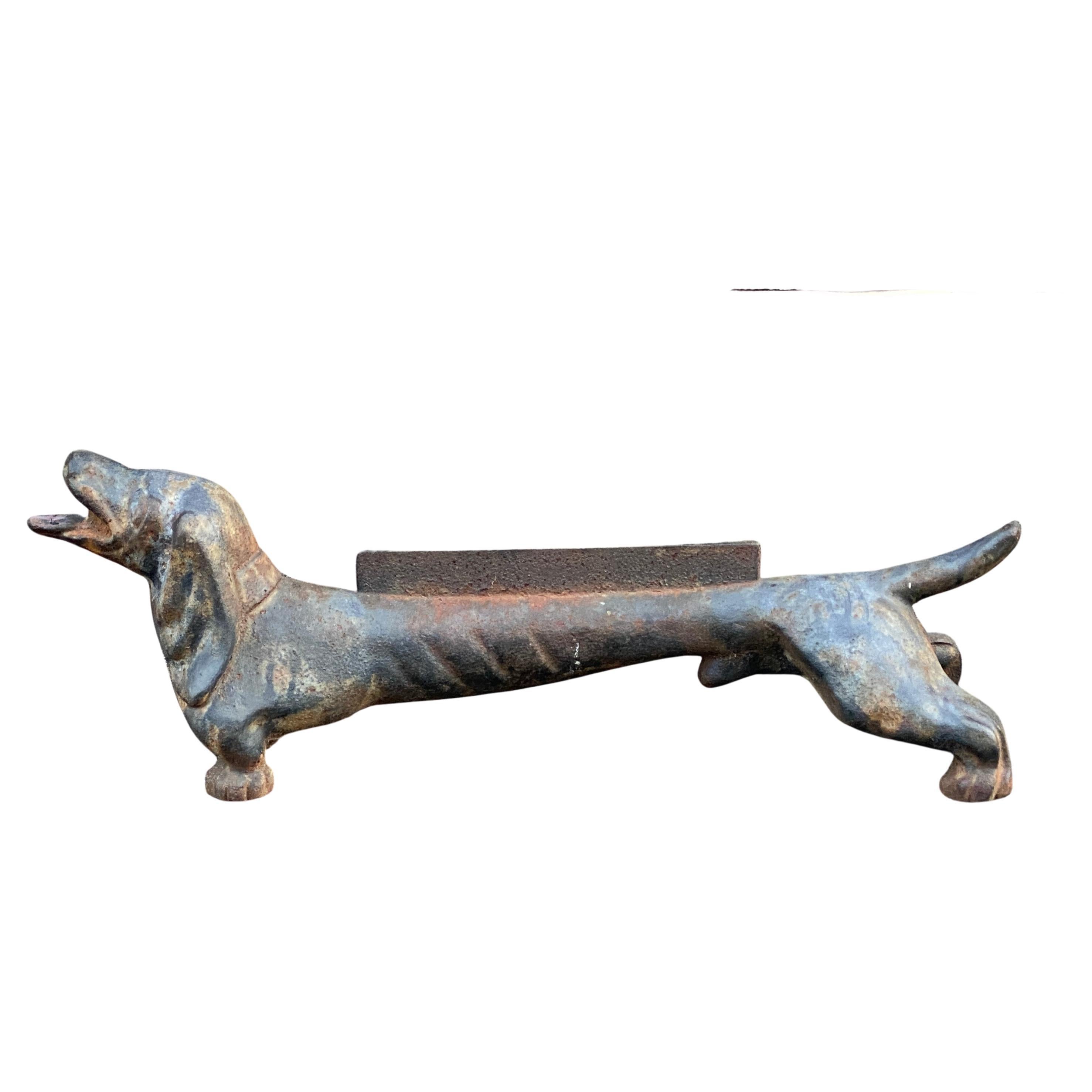 Antique Heavy Cast Iron Dachshund Weiner Dog Boot Scraper