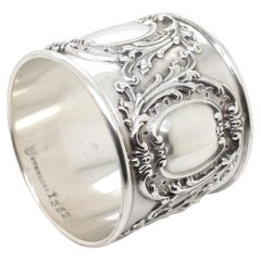 Antiker, schwerer edwardianischer Simons Brothers Serviettenring aus Sterlingsilber