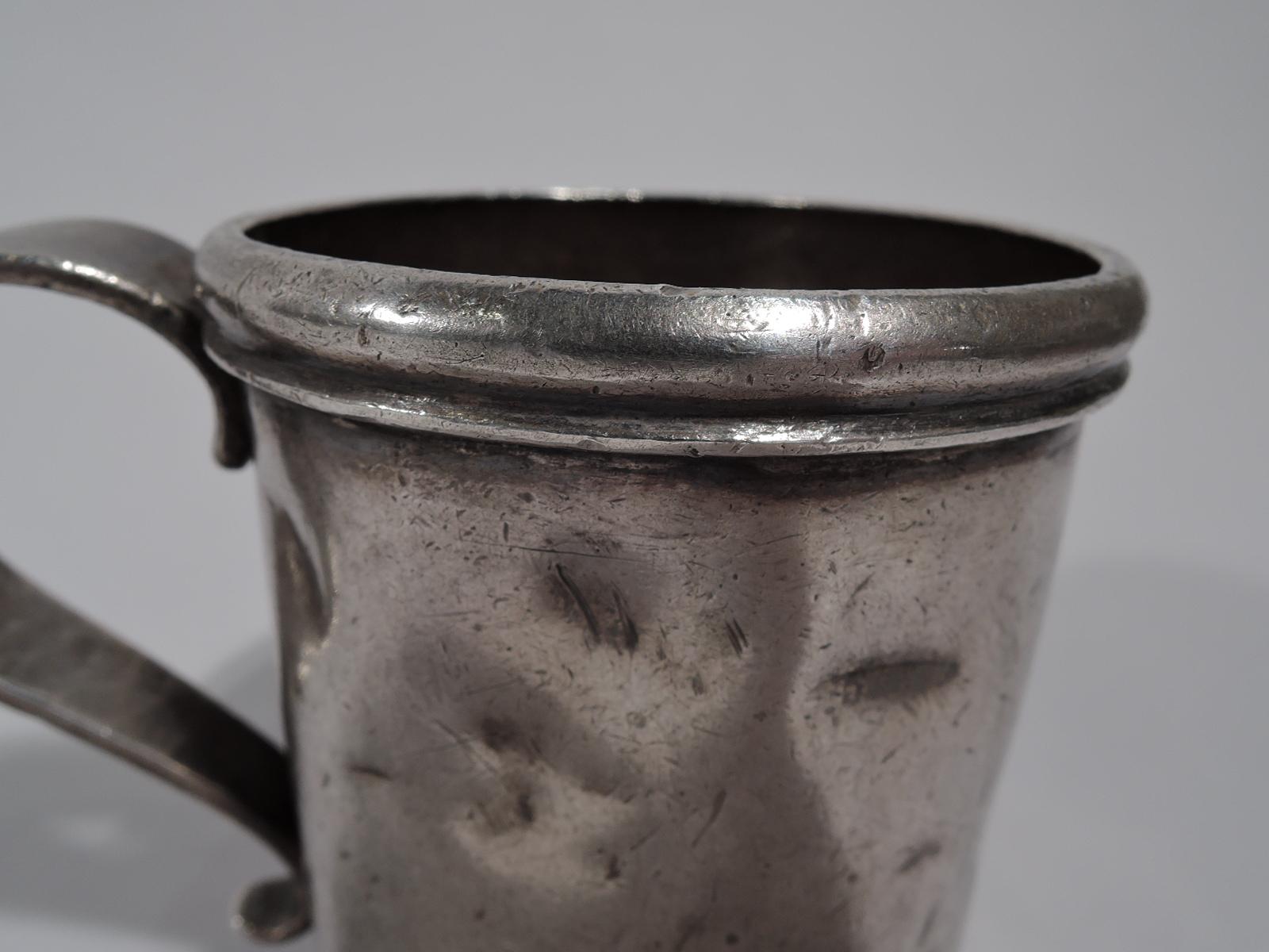 Antique Heavy South American Heavy Silver Mug In Good Condition In New York, NY