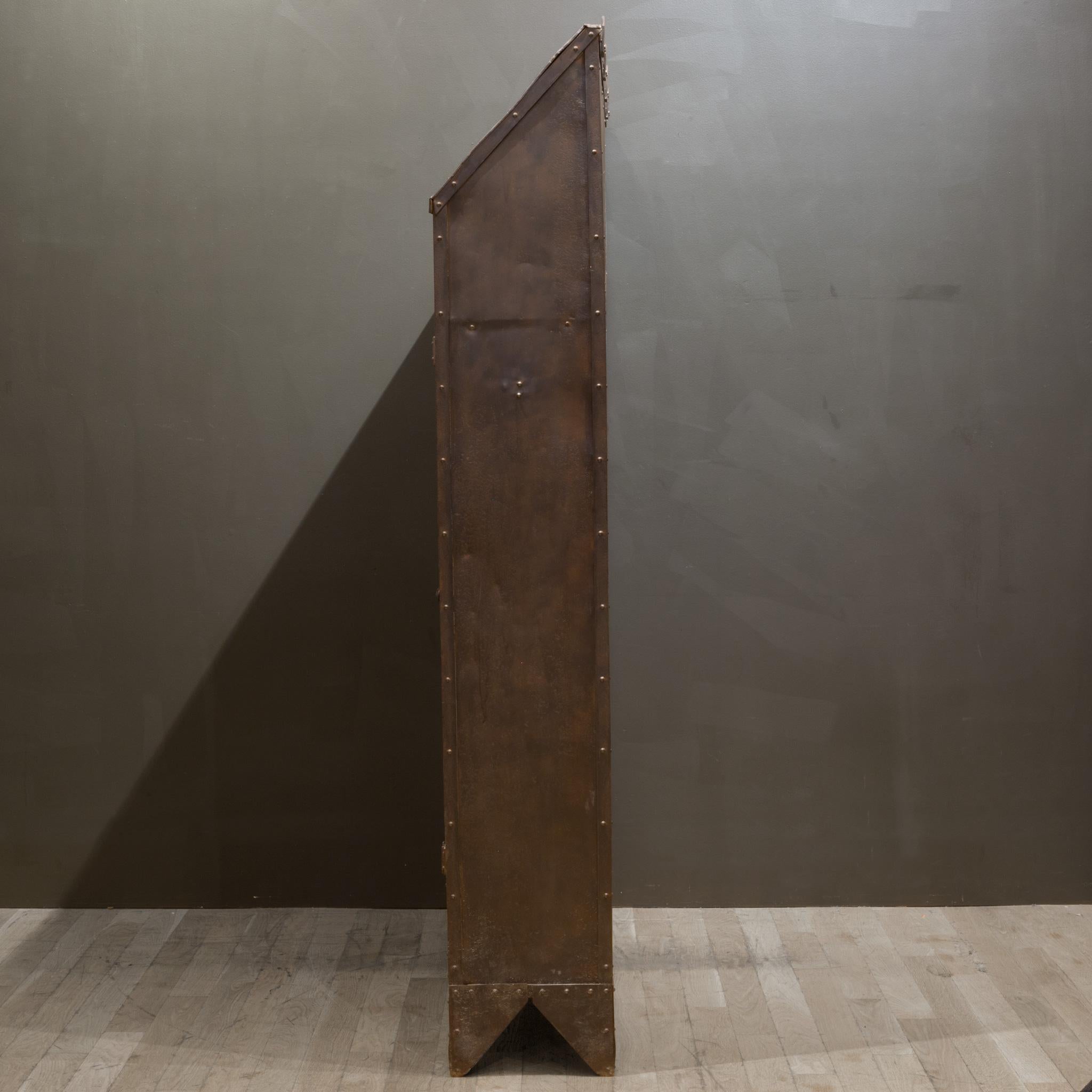 Antique Heavy Steel French School Gym Lockers c.1920-1930 5