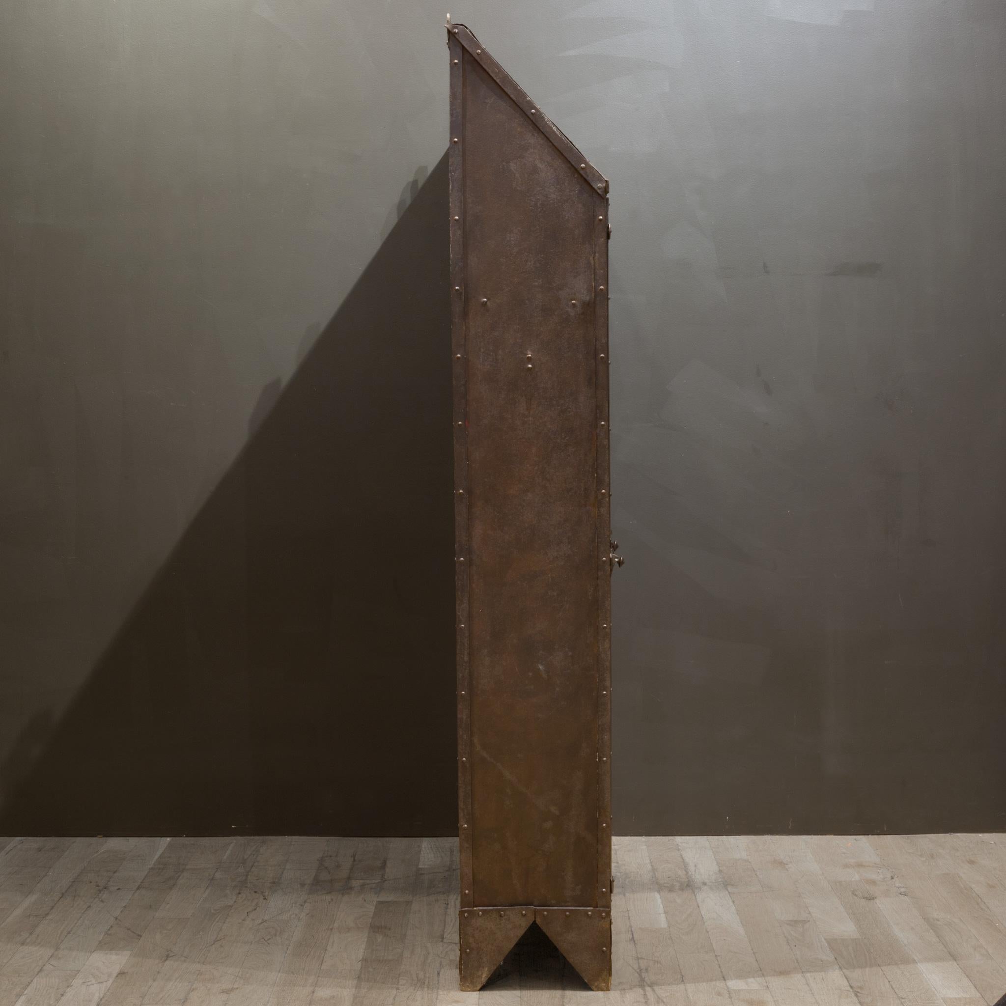 Antique Heavy Steel French School Gym Lockers c.1920-1930 4