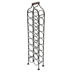 Antiquity heavy wrought iron wine rack C1920 or earlier 16 bottles stand