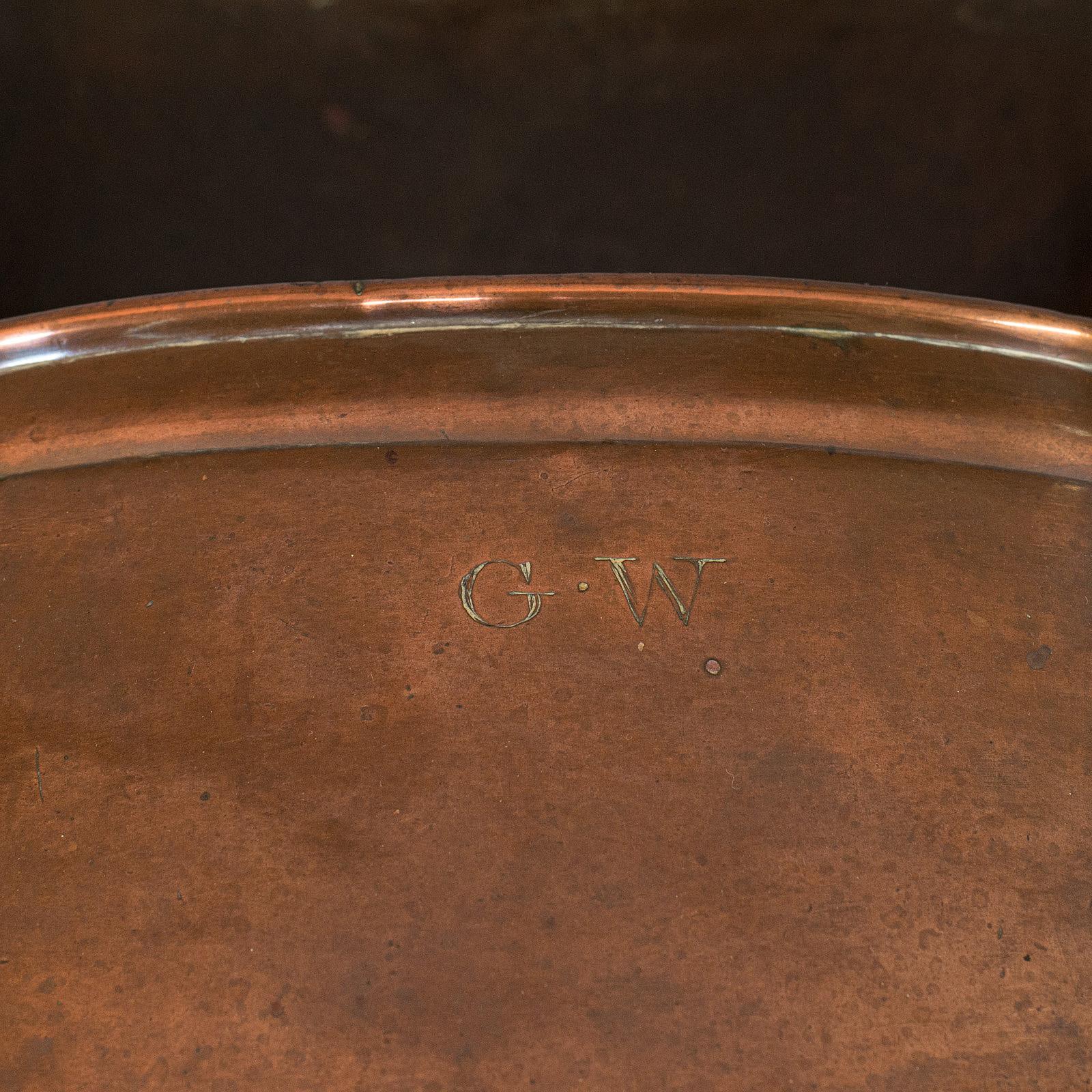 Antique Helmet Coal Scuttle, English, Copper, Fireside Bucket, Victorian, 1870 6