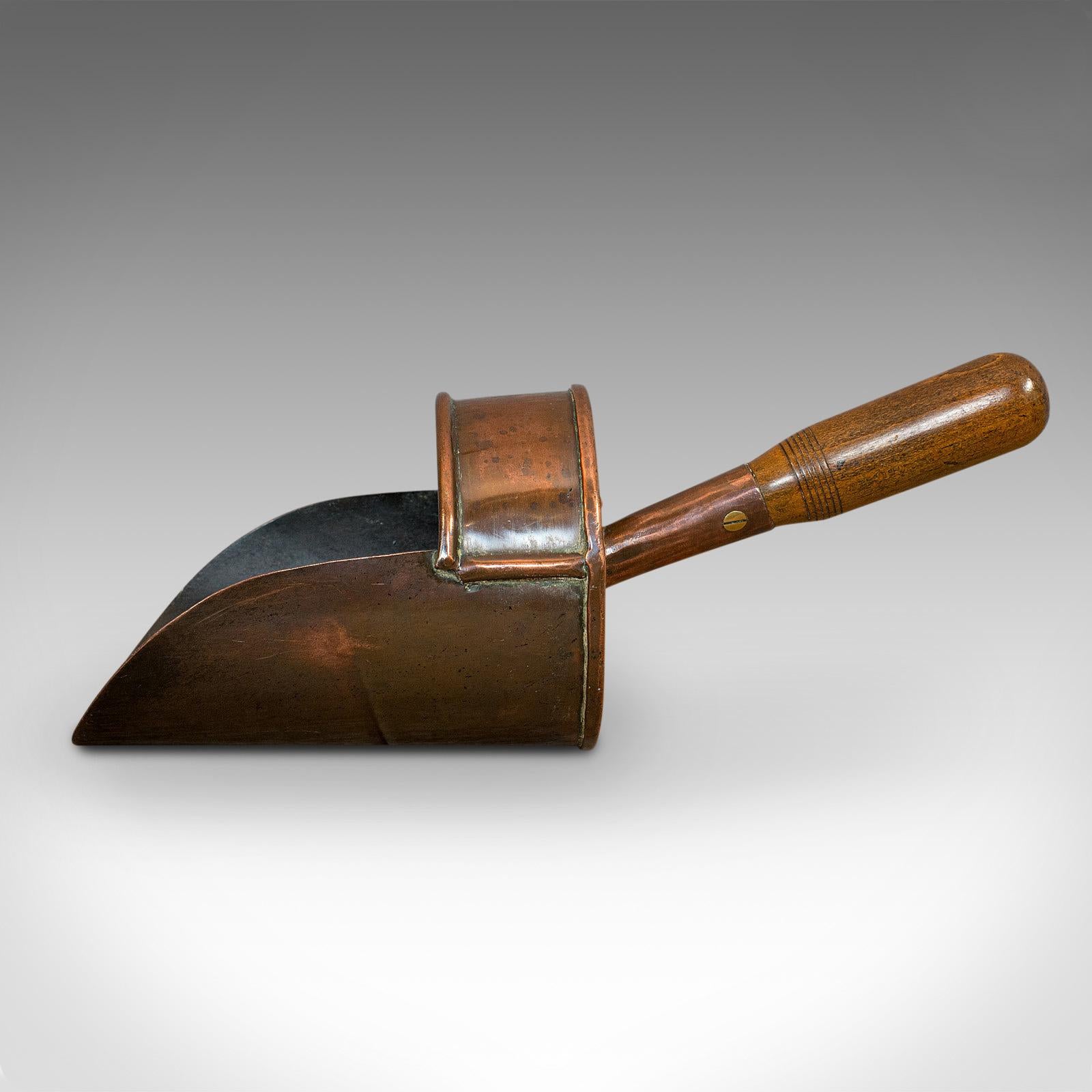 Antique Helmet Coal Scuttle, English, Copper, Fireside Bucket, Victorian, 1870 7