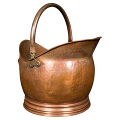 Antike Helm- Kohle-Skulptur, englisch, Kupfer, Kaminsims, Fuel Keeper, viktorianisch