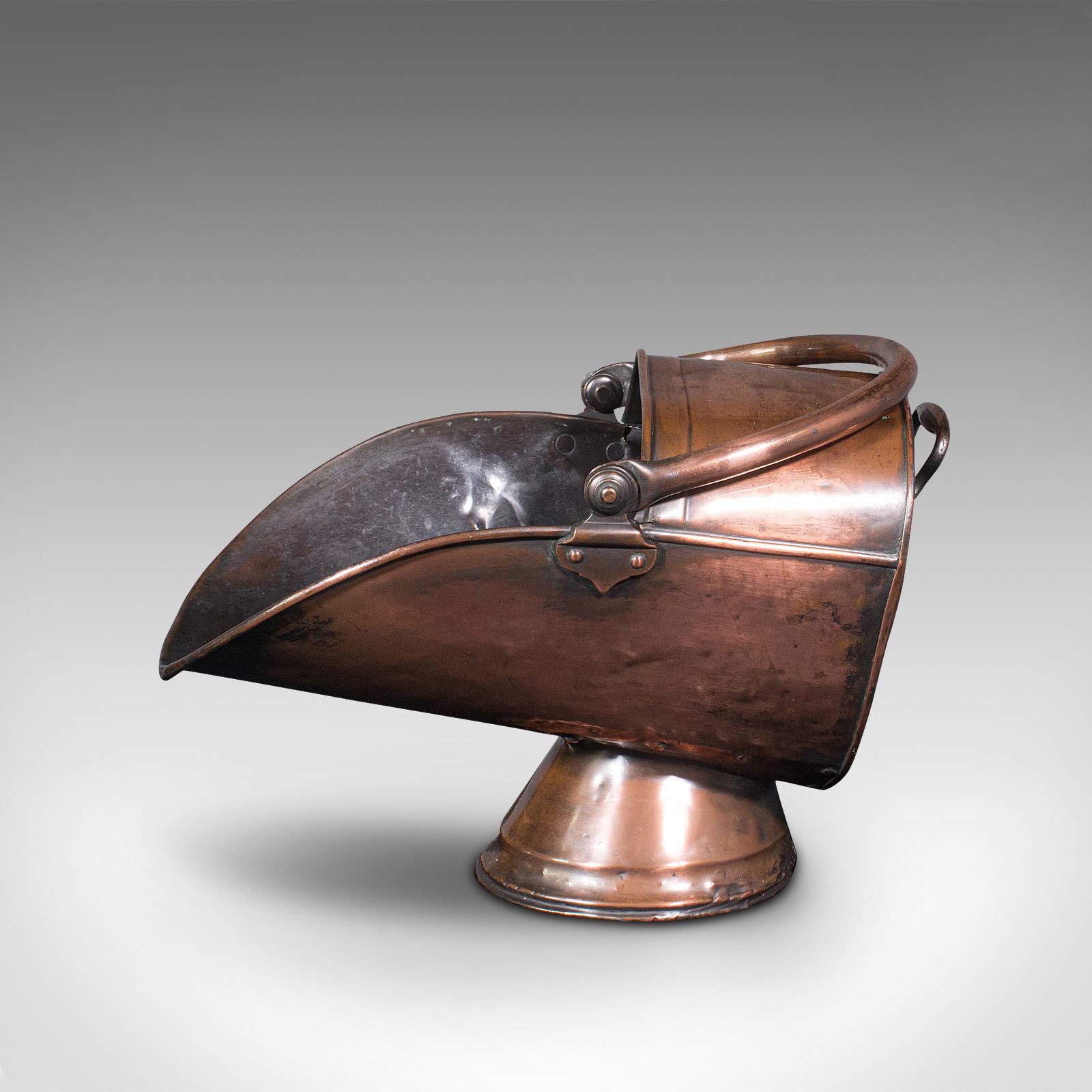 copper helmet coal scuttle