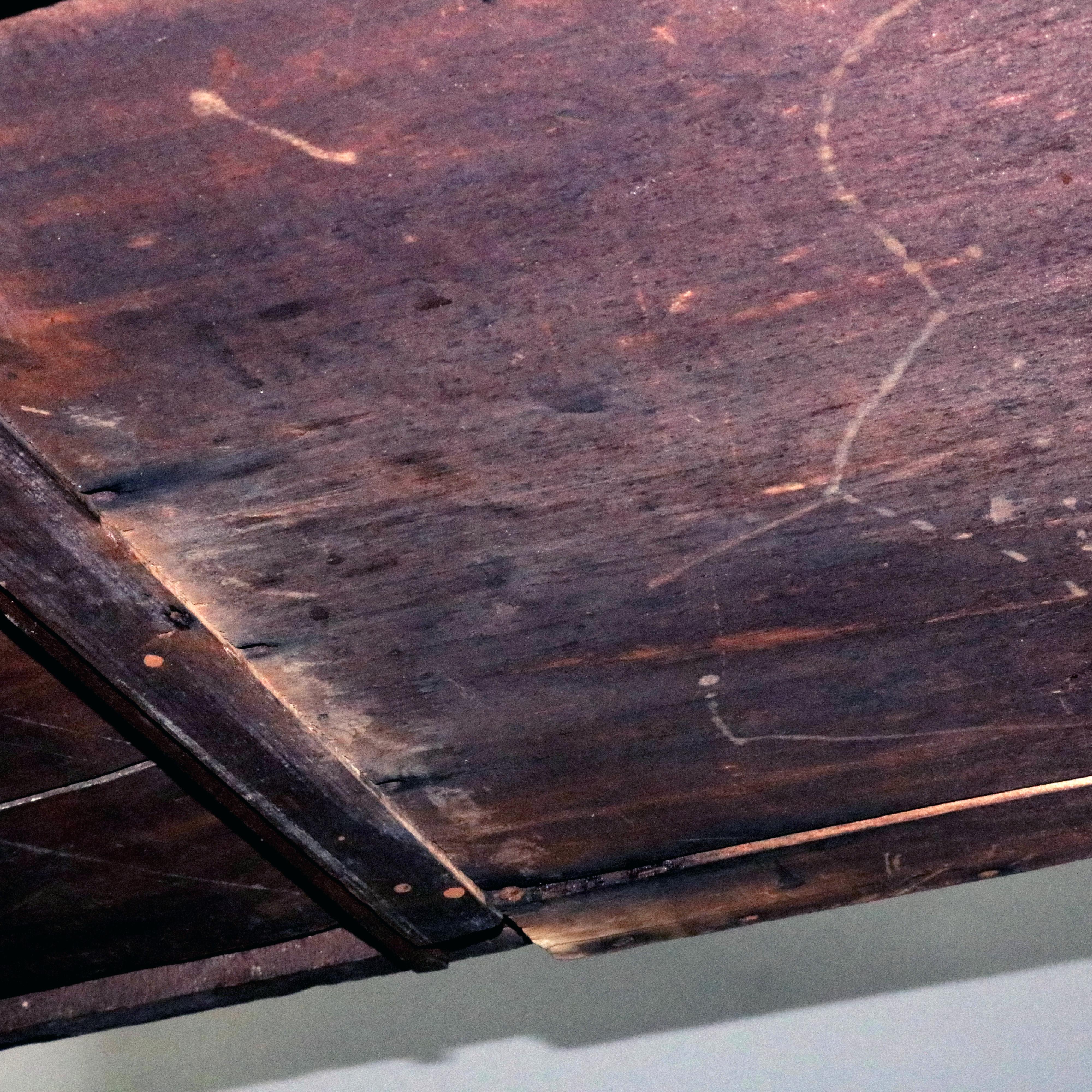Antique Hepplewhite Demilune Satinwood Banded Flame Mahogany Sideboard, c1820 6