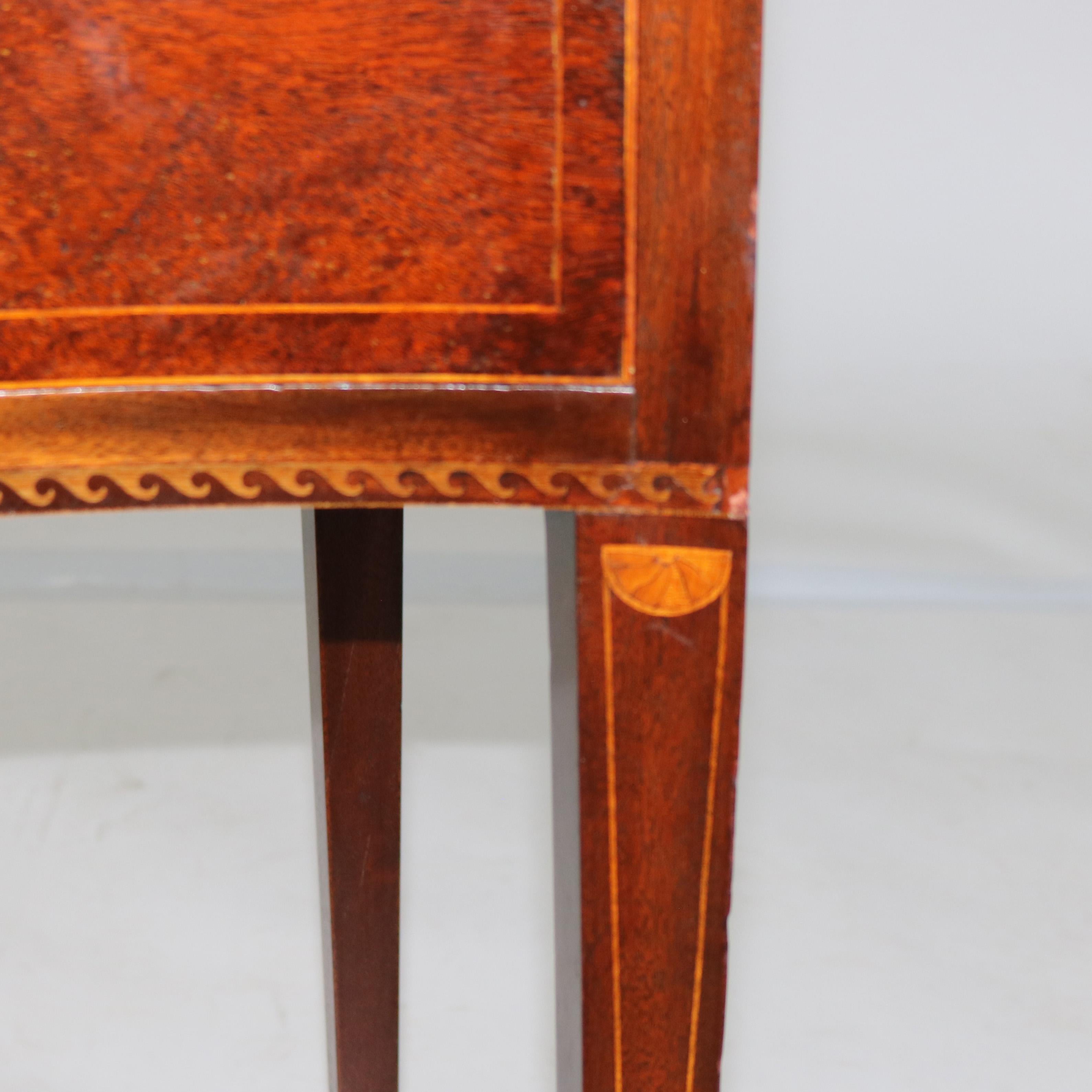 Antique buffet Hepplewhite Flame en acajou et citronnier marqueté et orné de bandes C1920 en vente 8
