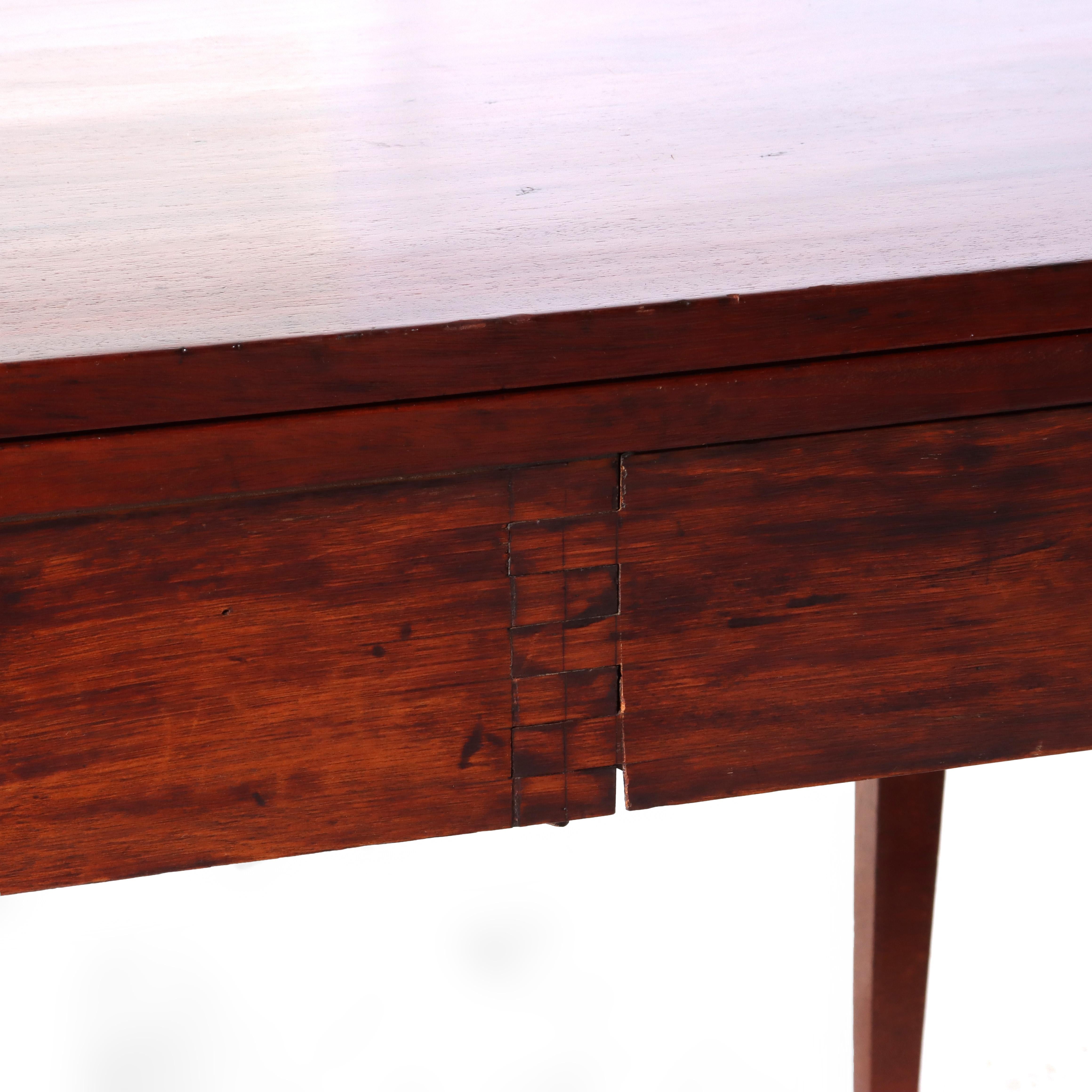 Antico tavolo da gioco in mogano Hepplewhite con intarsi di rondelle in legno di raso del 1820 ca. in vendita 7