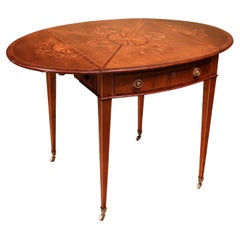 Antique Hepplewhite period harewood Pembroke table