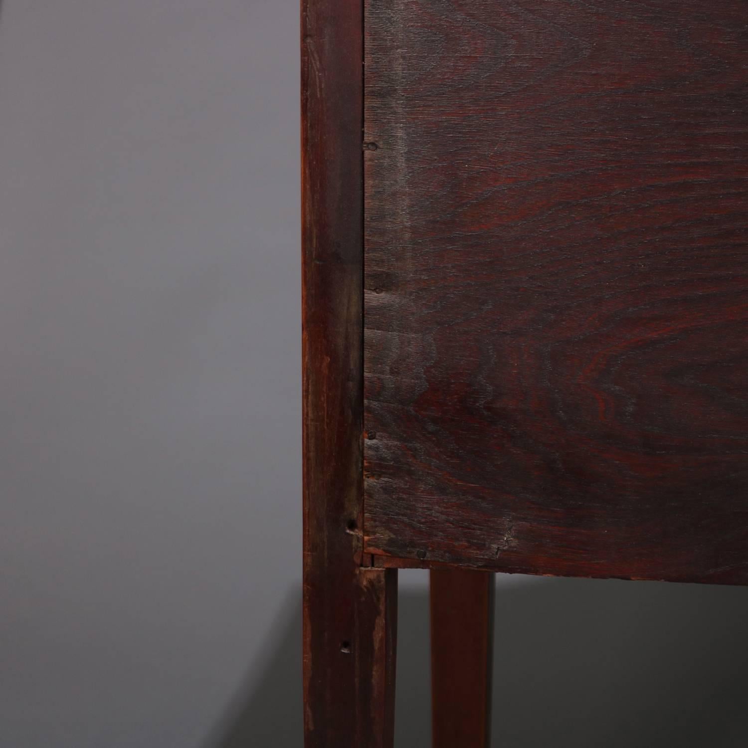 Antique Hepplewhite Satinwood Inlaid and Banded Mahogany Three-Drawer Sideboard 8