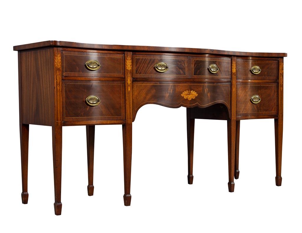 Antique Hepplewhite Style Mahogany Sideboard Buffet 6
