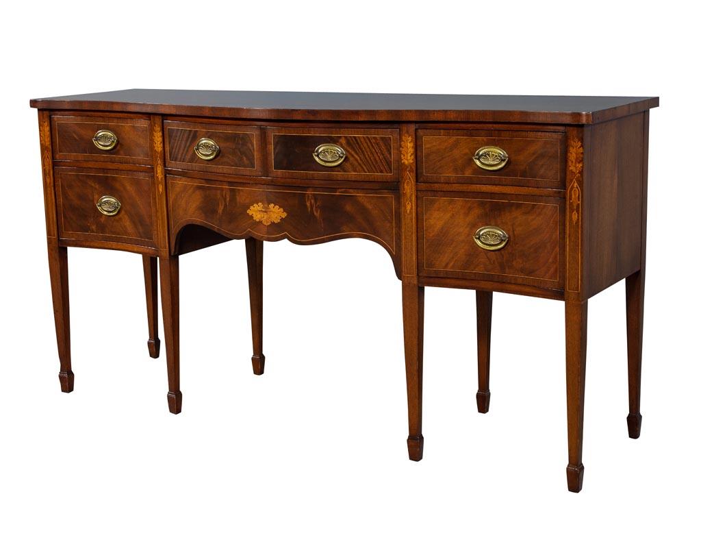 Antique Hepplewhite Style Mahogany Sideboard Buffet 7