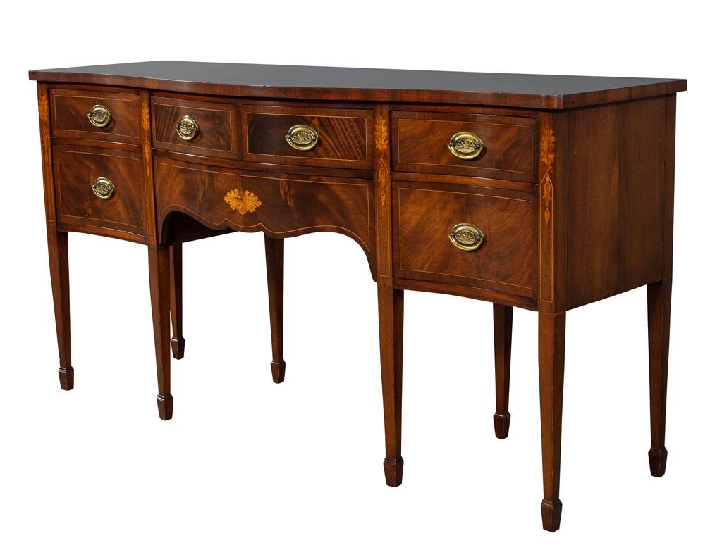 Antique Hepplewhite Style Mahogany Sideboard Buffet 8