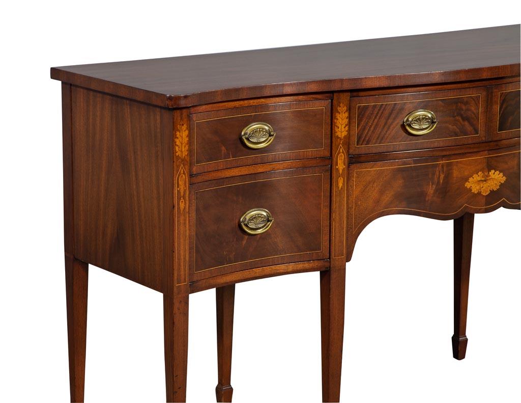 American Antique Hepplewhite Style Mahogany Sideboard Buffet