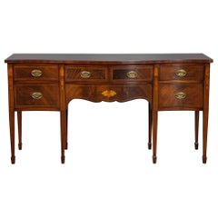 Antique Hepplewhite Style Mahogany Sideboard Buffet