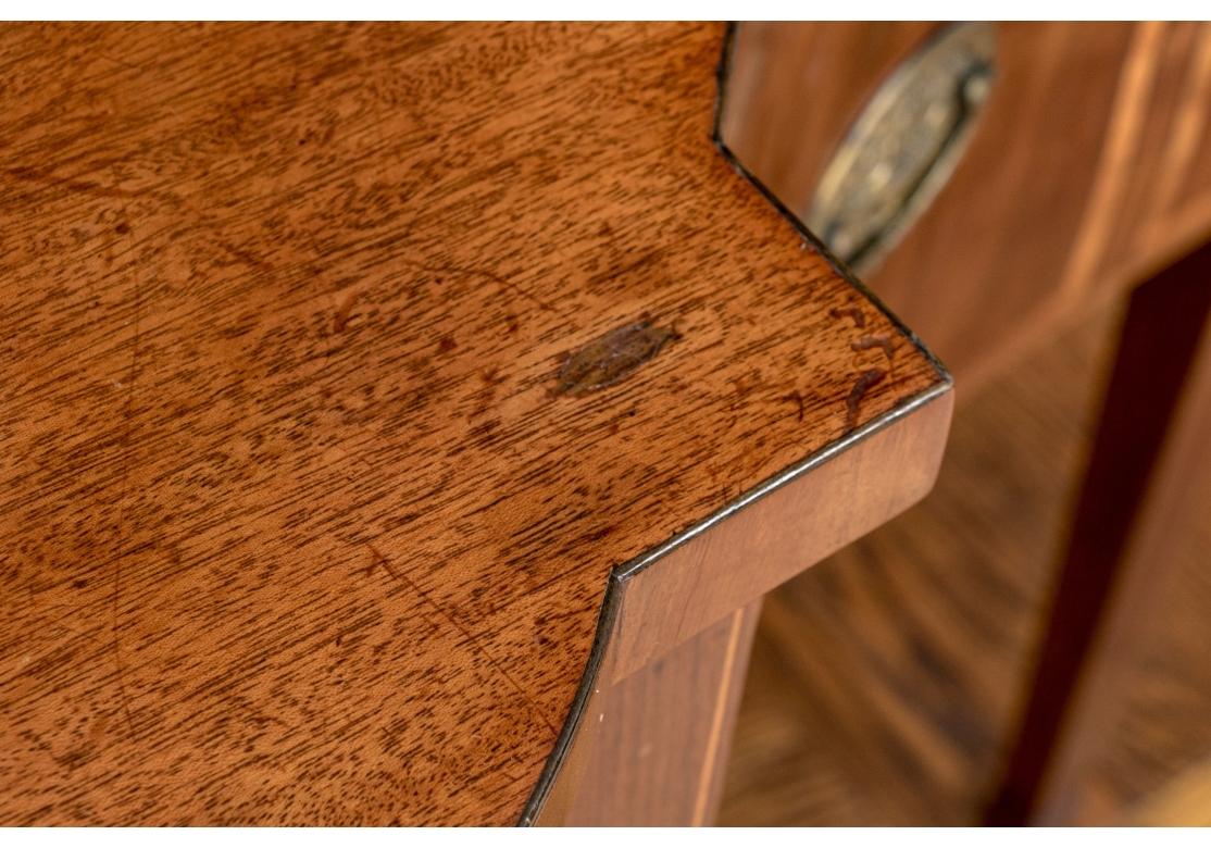 Antique Hepplewhite Style Satinwood Inlaid Mahogany Bow Front Sideboard For Sale 6