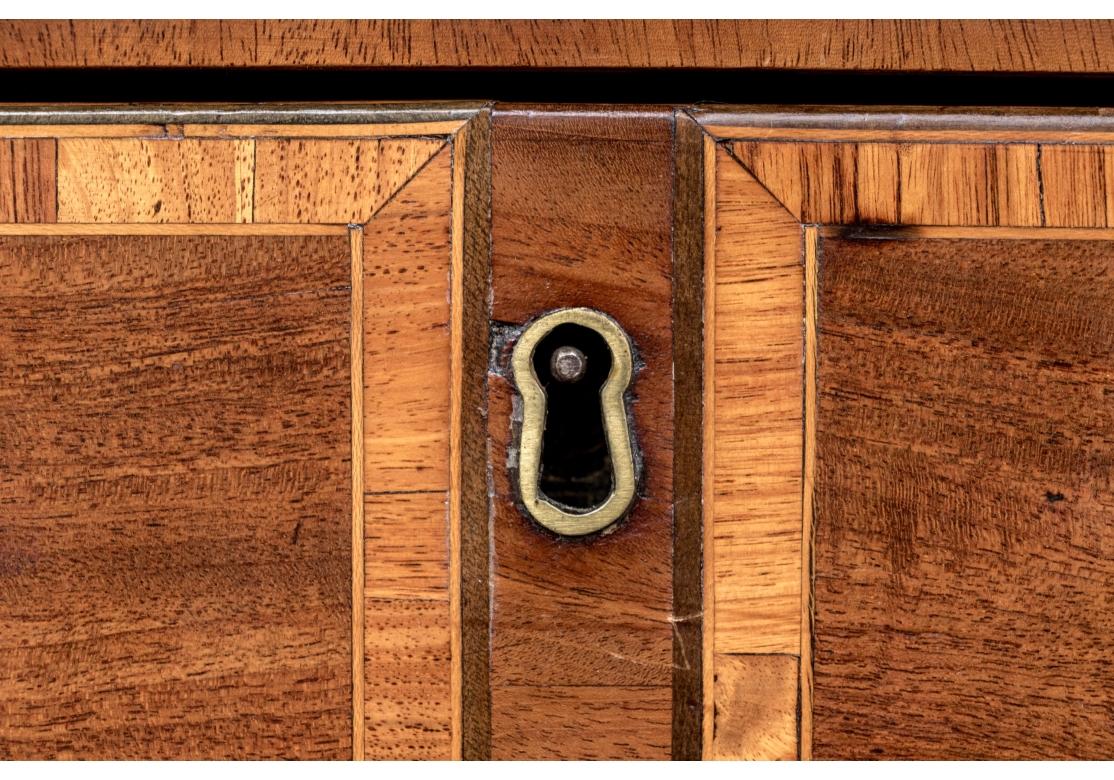 Antique Hepplewhite Style Satinwood Inlaid Mahogany Bow Front Sideboard For Sale 11