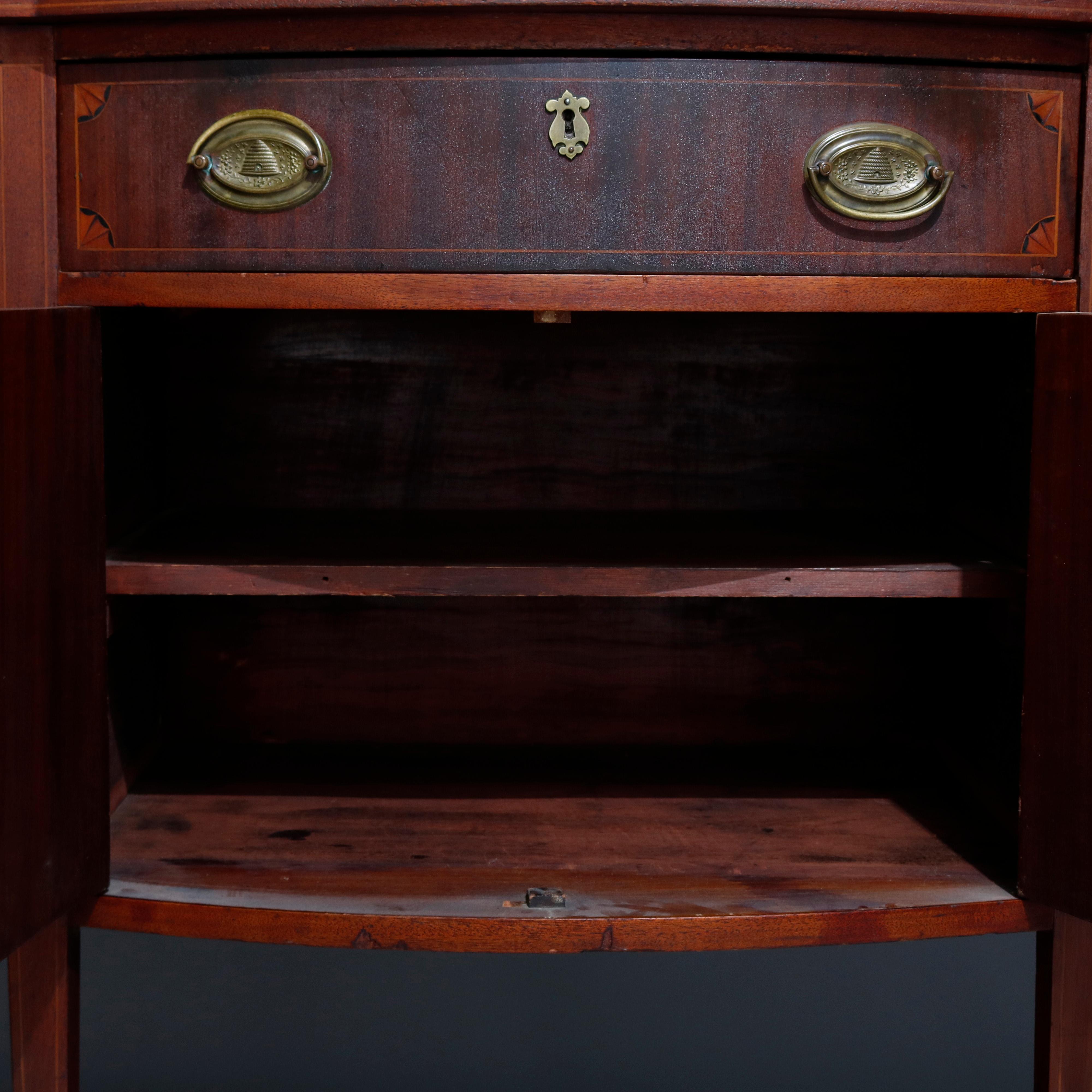 Antique Hepplewhite Style Satinwood Marquetry Inlaid Mahogany Sideboard 3