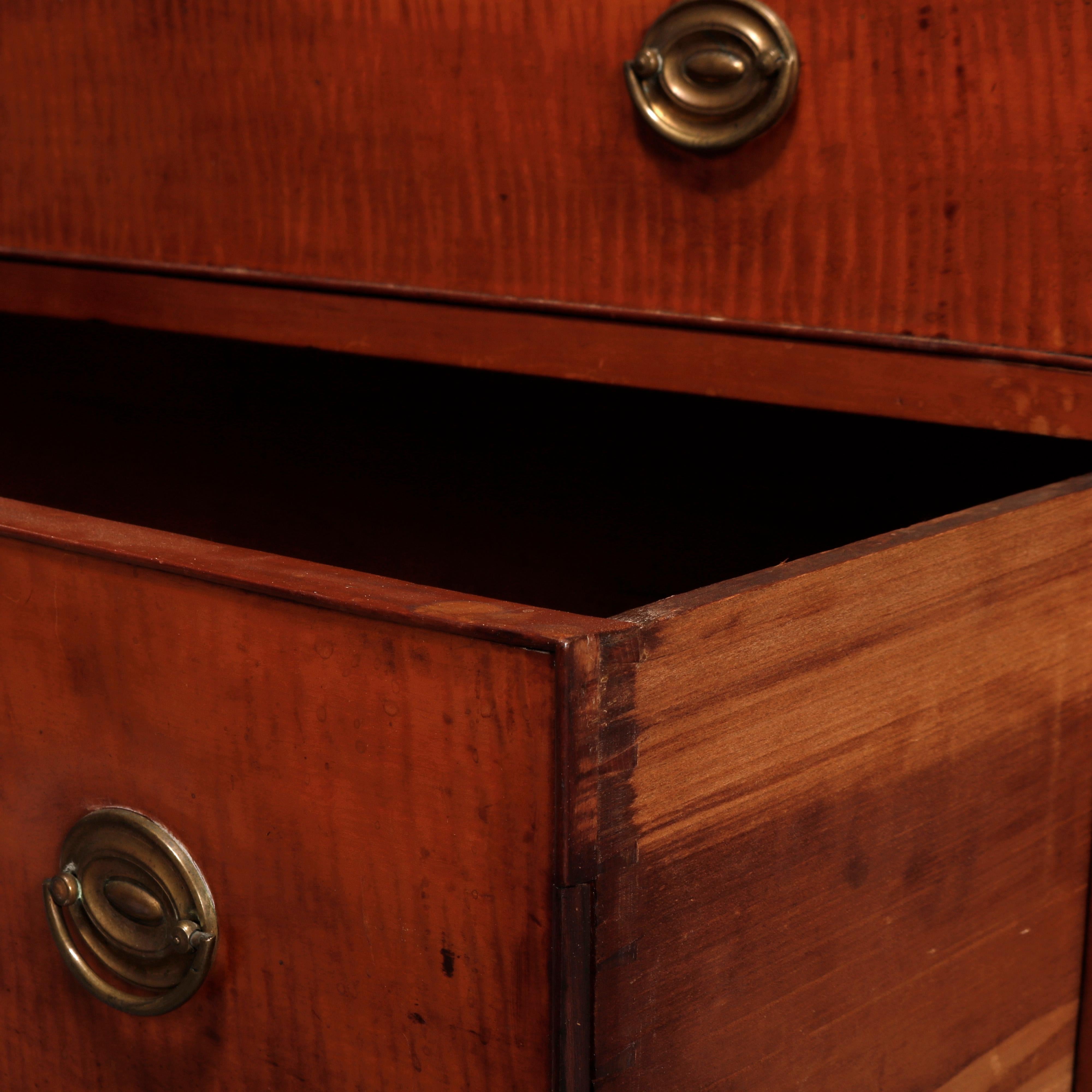 Antique Hepplewhite Tiger Maple Chest of Drawers, C1830 5
