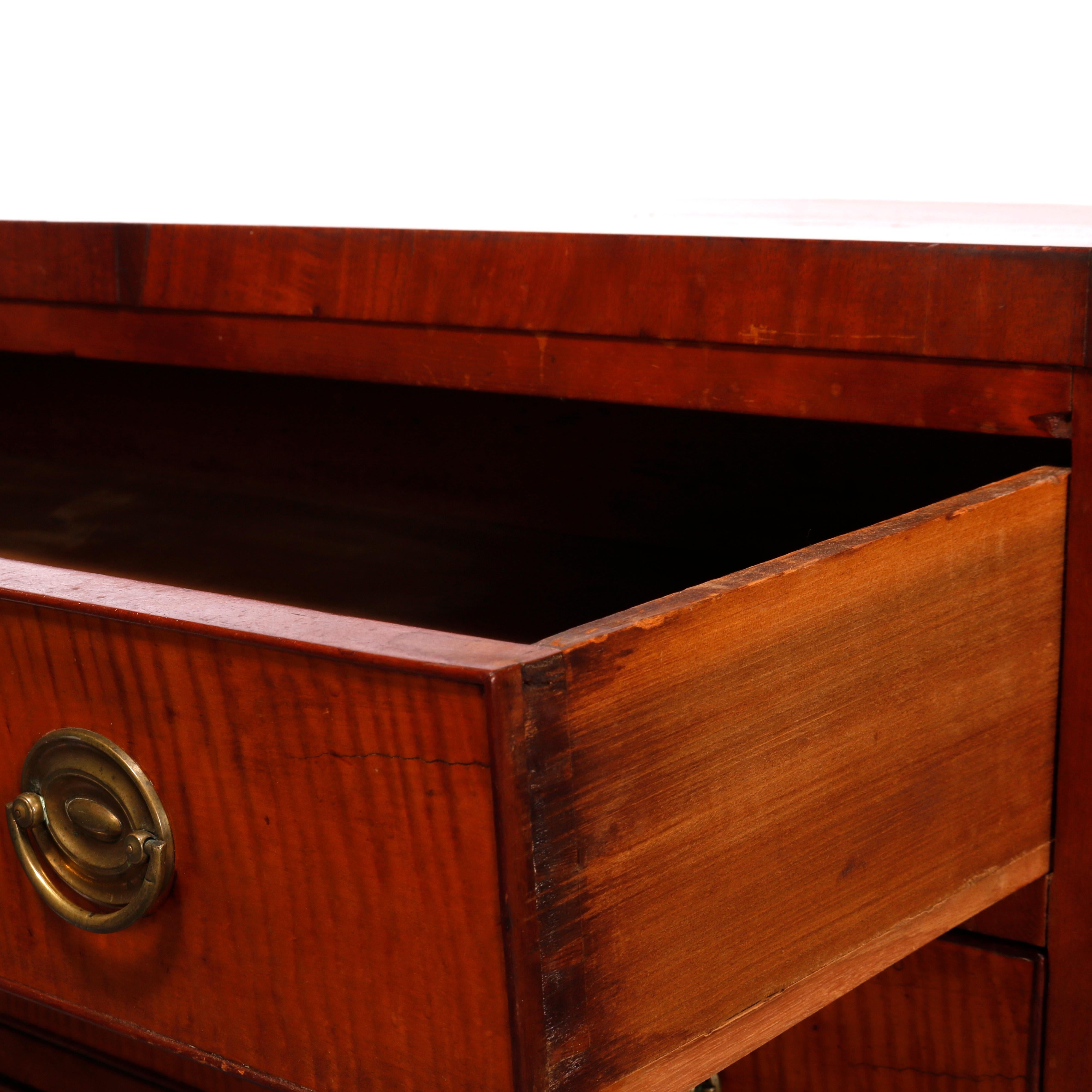 Antique Hepplewhite Tiger Maple Chest of Drawers, C1830 6