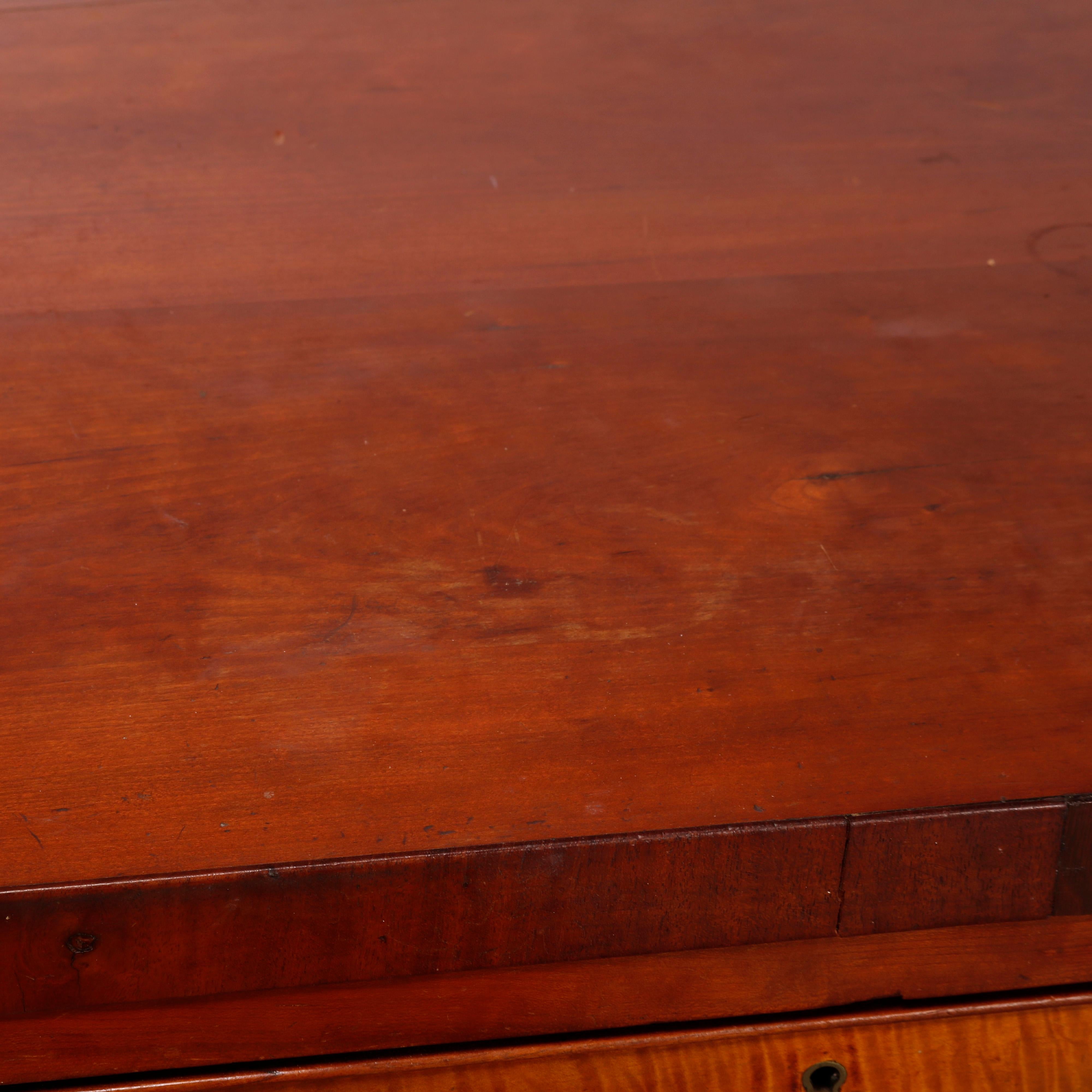 Antique Hepplewhite Tiger Maple Chest of Drawers, C1830 7