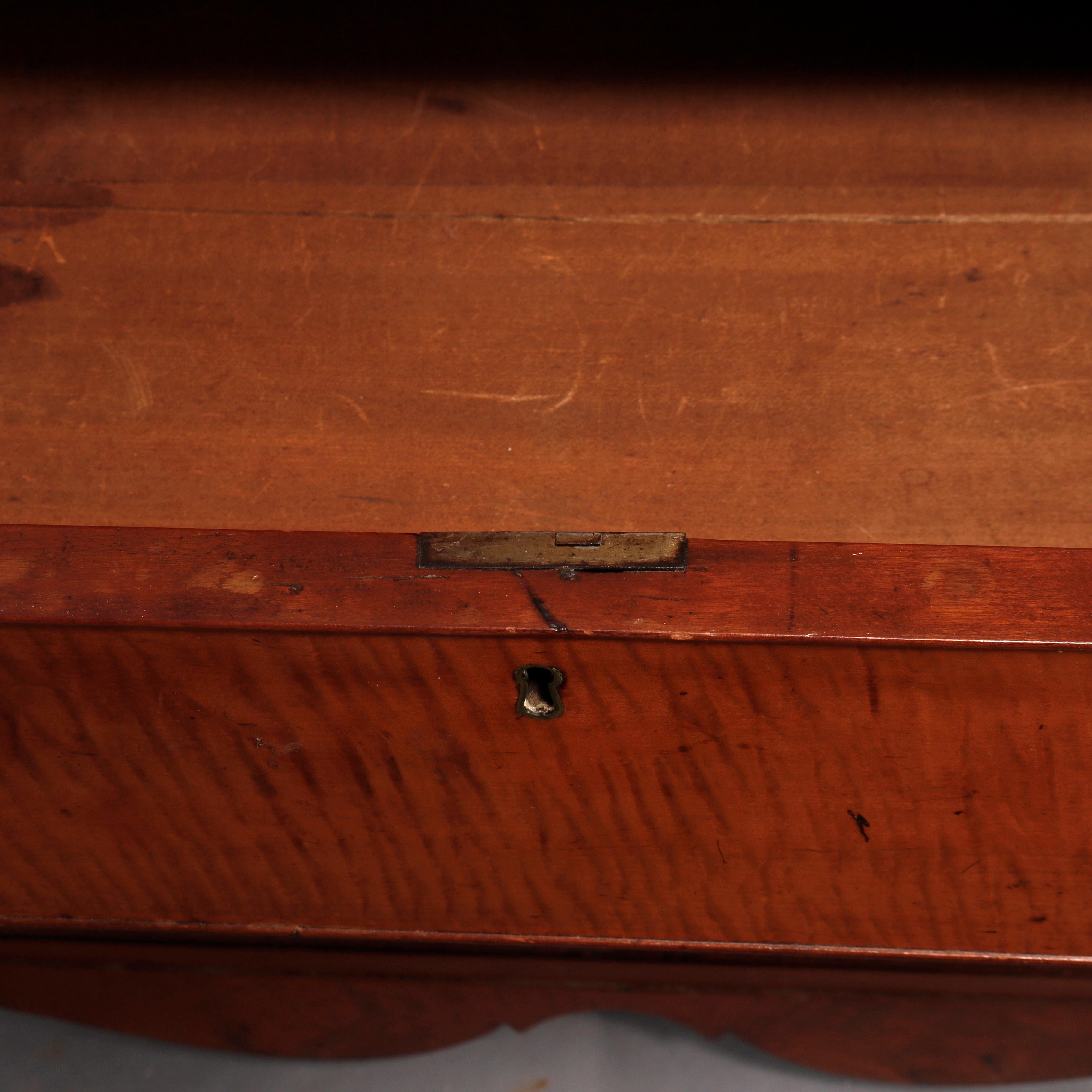 Antique Hepplewhite Tiger Maple Chest of Drawers, C1830 14