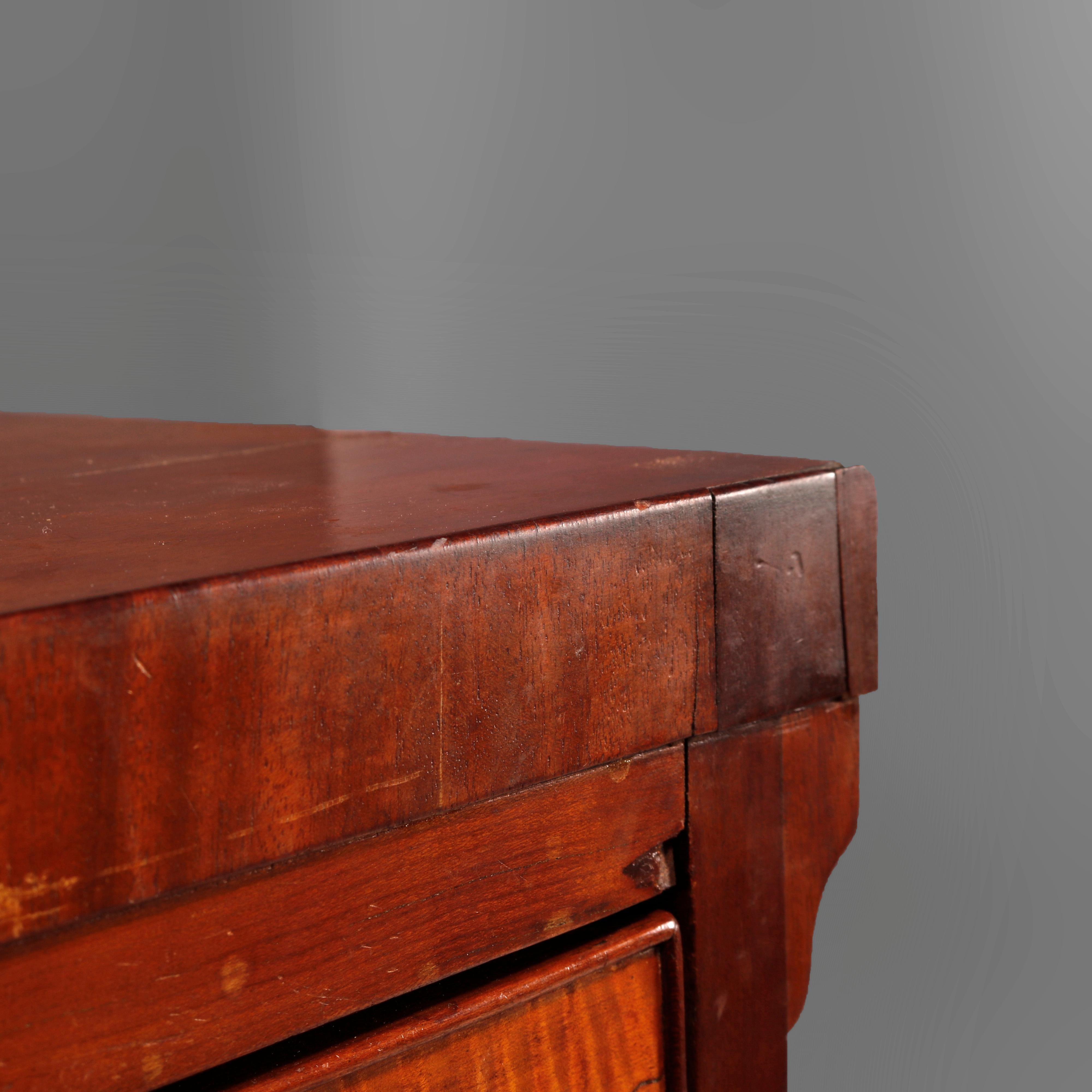 Antique Hepplewhite Tiger Maple Chest of Drawers, C1830 15