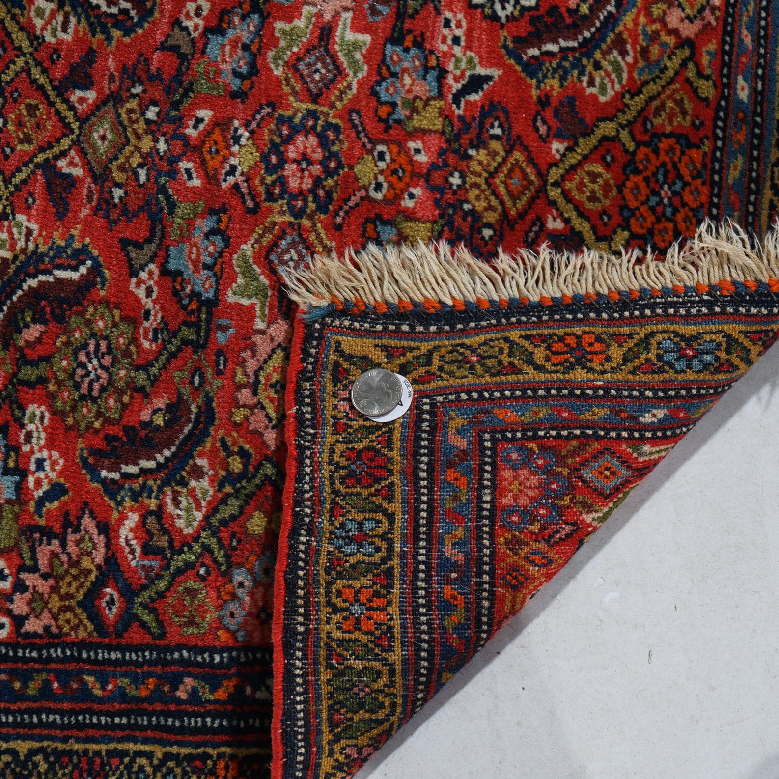 Antique Herati Design Oriental Wool Rug Circa 1920 For Sale 2