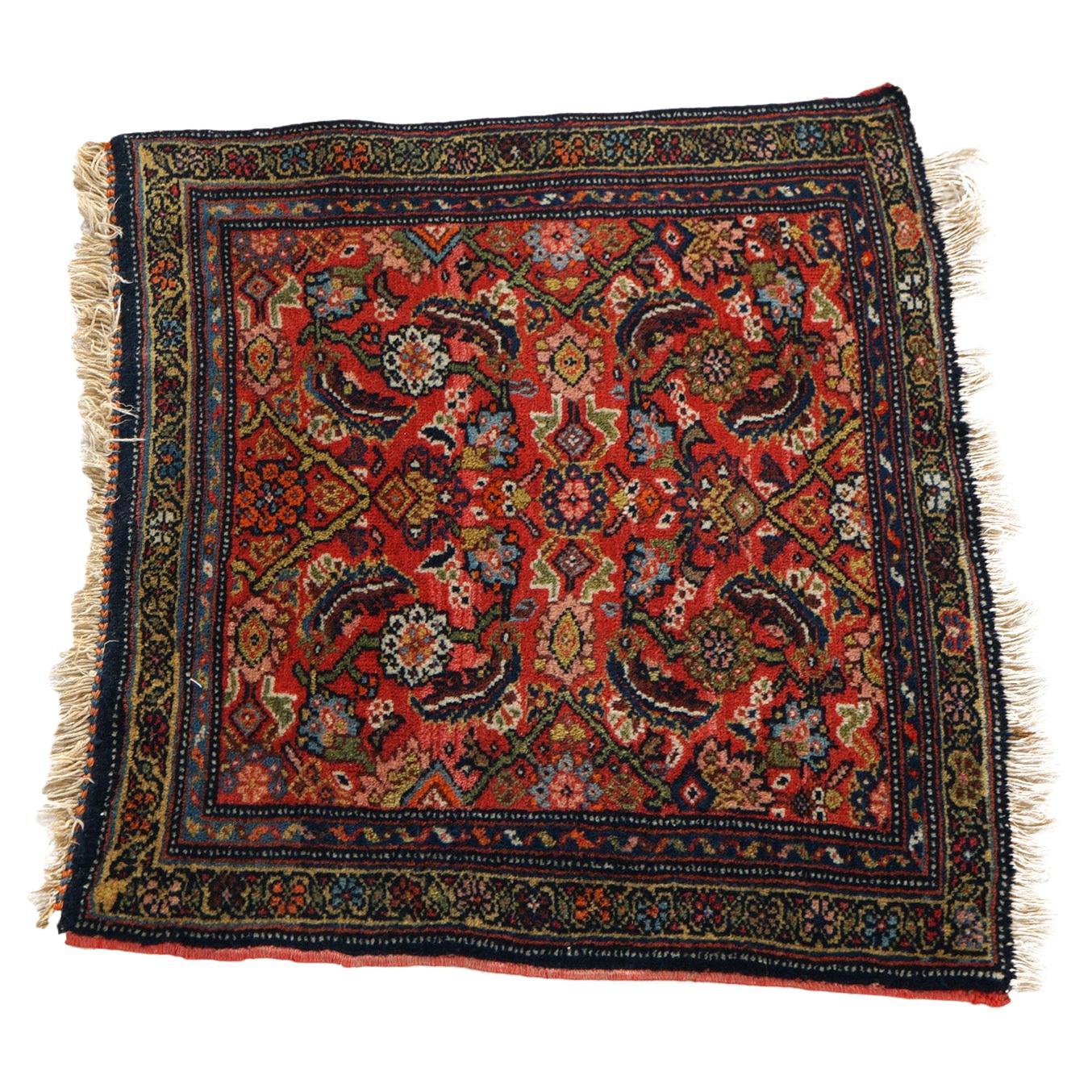 Antique Herati Design Oriental Wool Rug Circa 1920