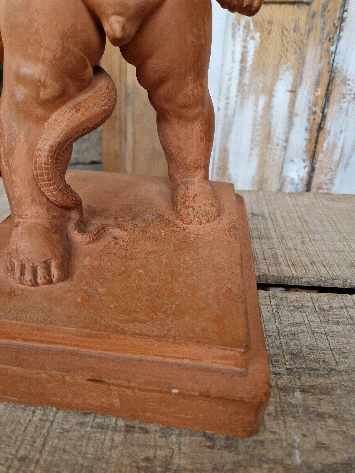 Hand-Carved Antique Hercules Sculpture Marcel Courbier 1898-1976 For Sale