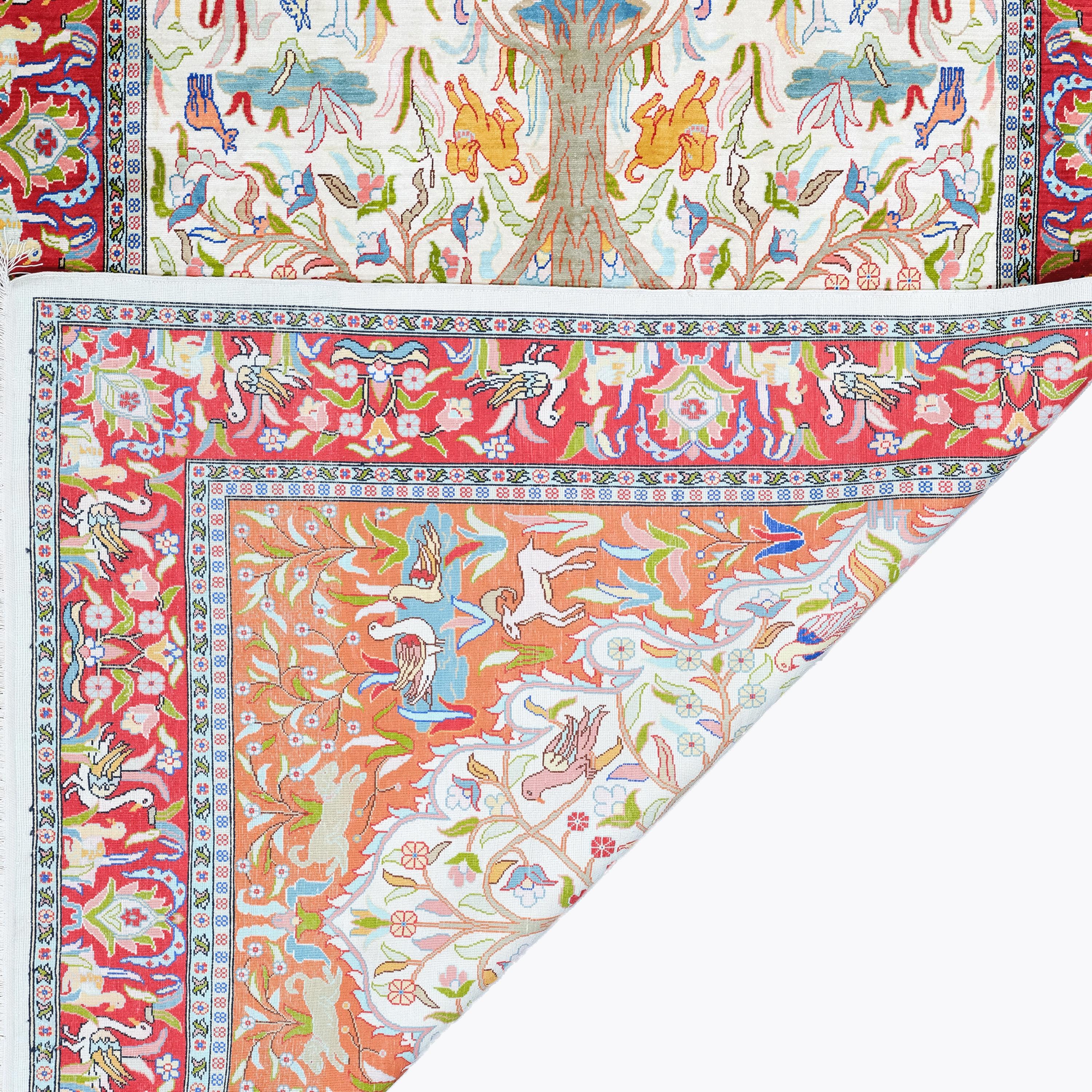 Antique Hereke Rug - 20th Century Silk Hereke Rug, Antique Rug, Silk Rug For Sale 2