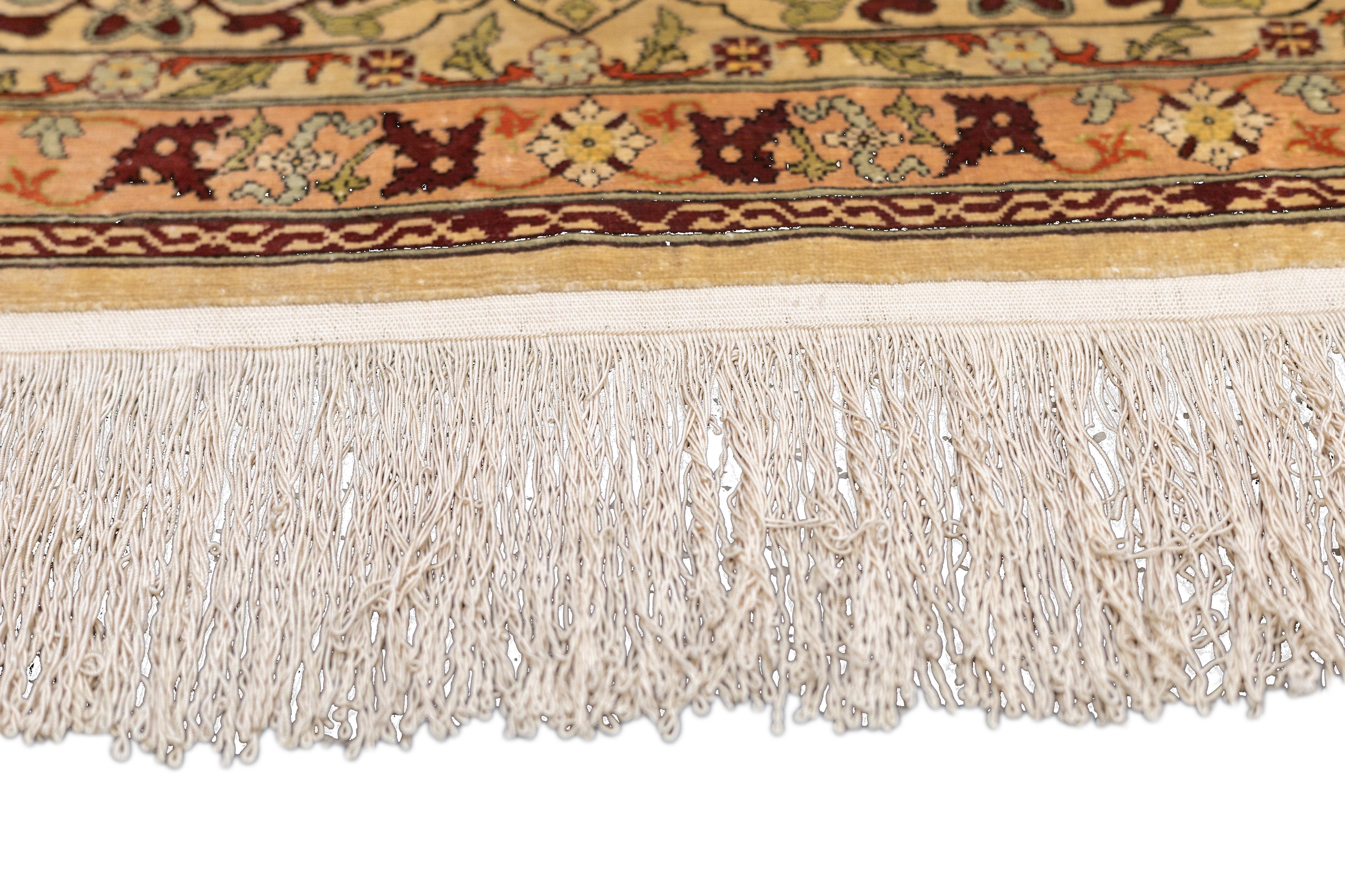 20th Century Antique Hereke Rug 2'8'' x 3'8'' For Sale