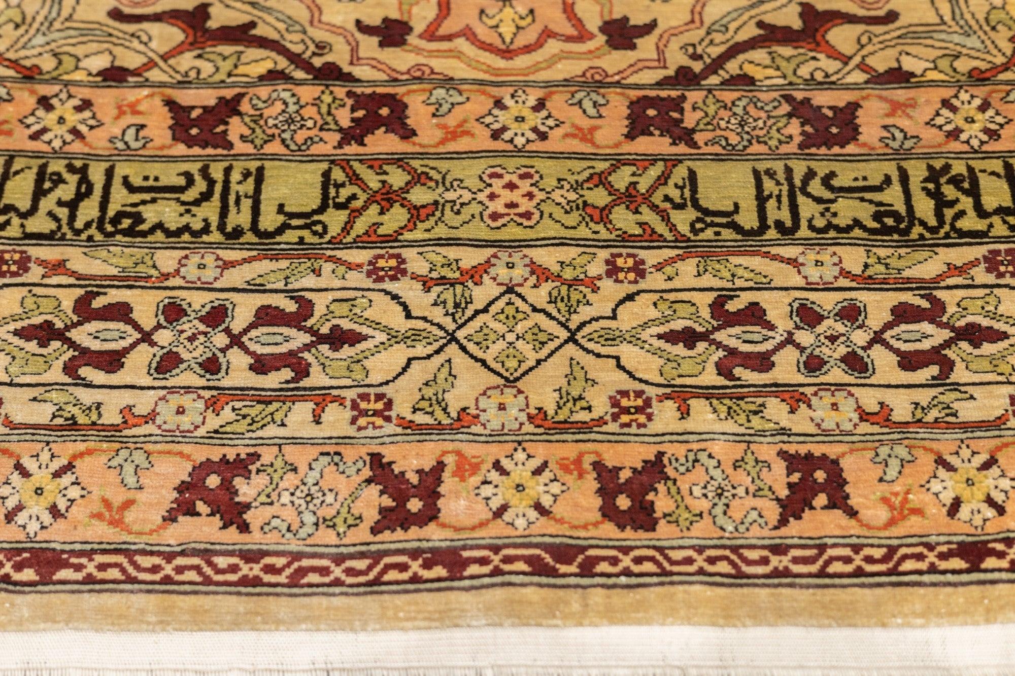 Silk Antique Hereke Rug 2'8'' x 3'8'' For Sale