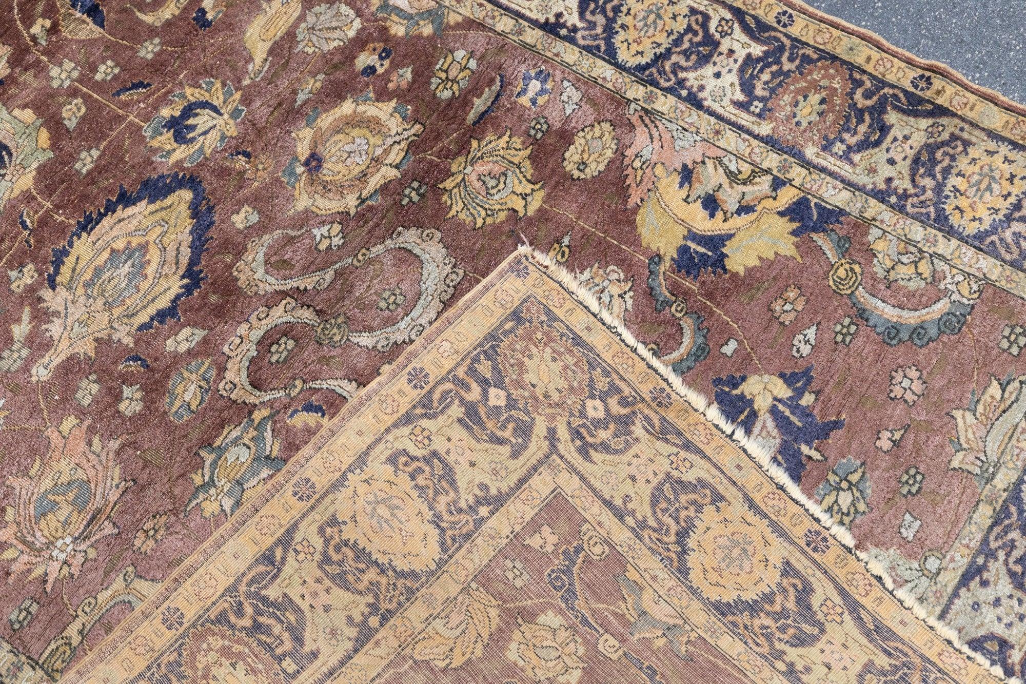 Antique Hereke Rug 3'9'' x 5'1'' For Sale 3