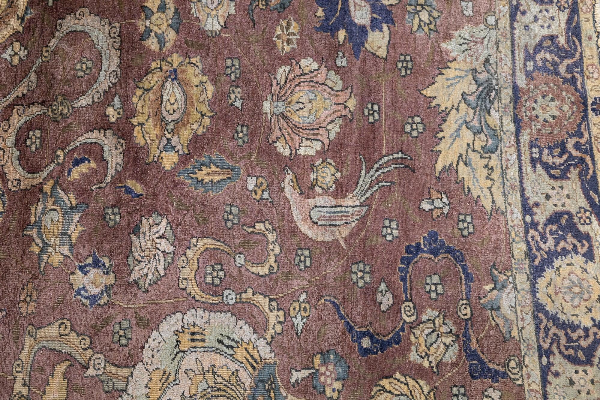 Silk Antique Hereke Rug 3'9'' x 5'1'' For Sale