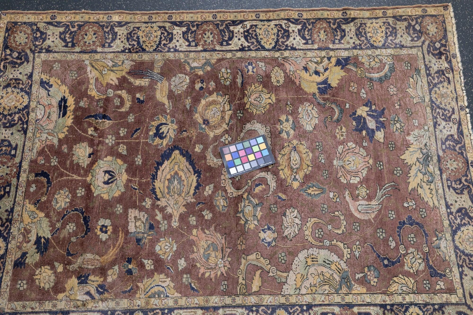 Antique Hereke Rug 3'9'' x 5'1'' For Sale 1