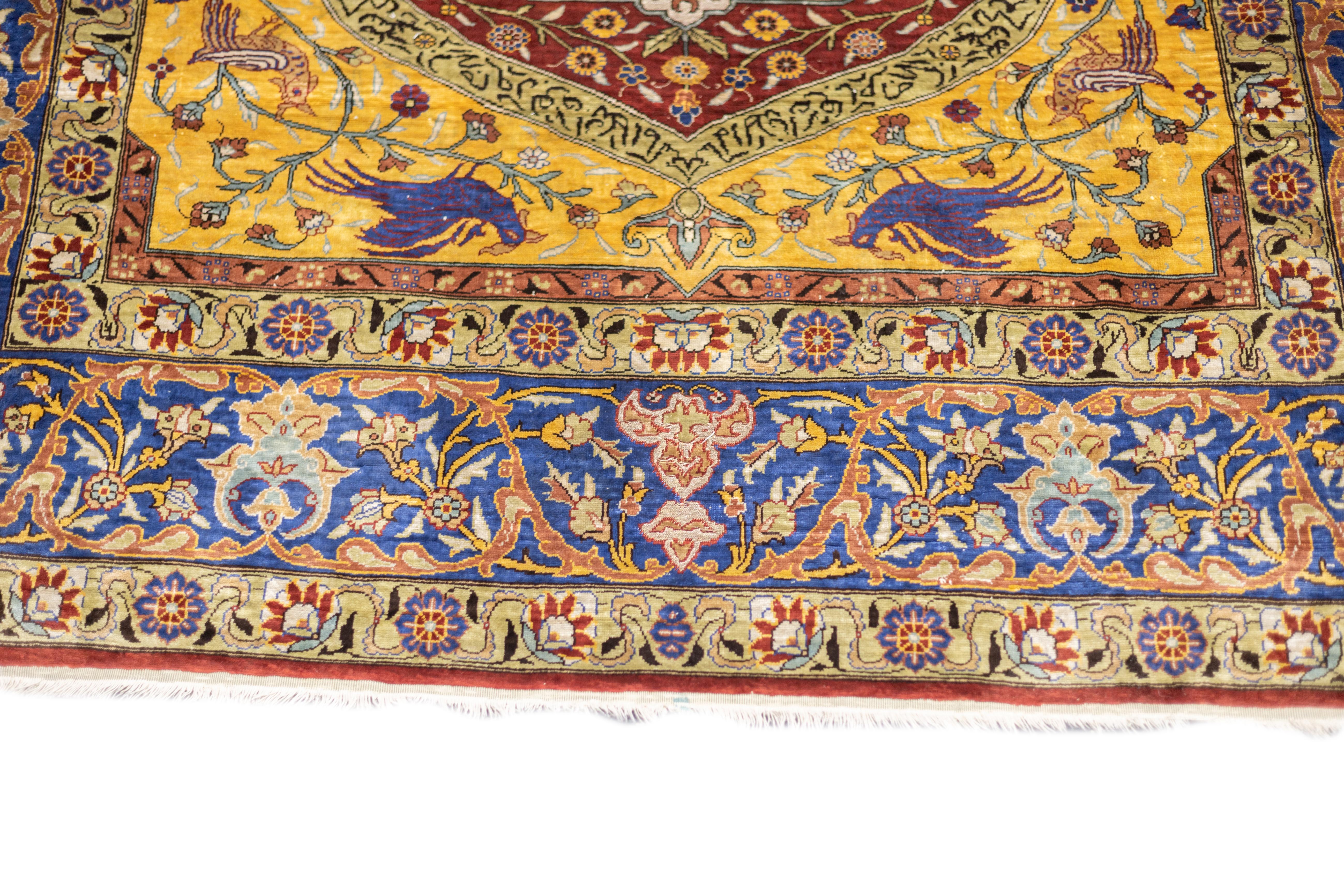 20th Century Antique Hereke Rug 4’4” x 6’3