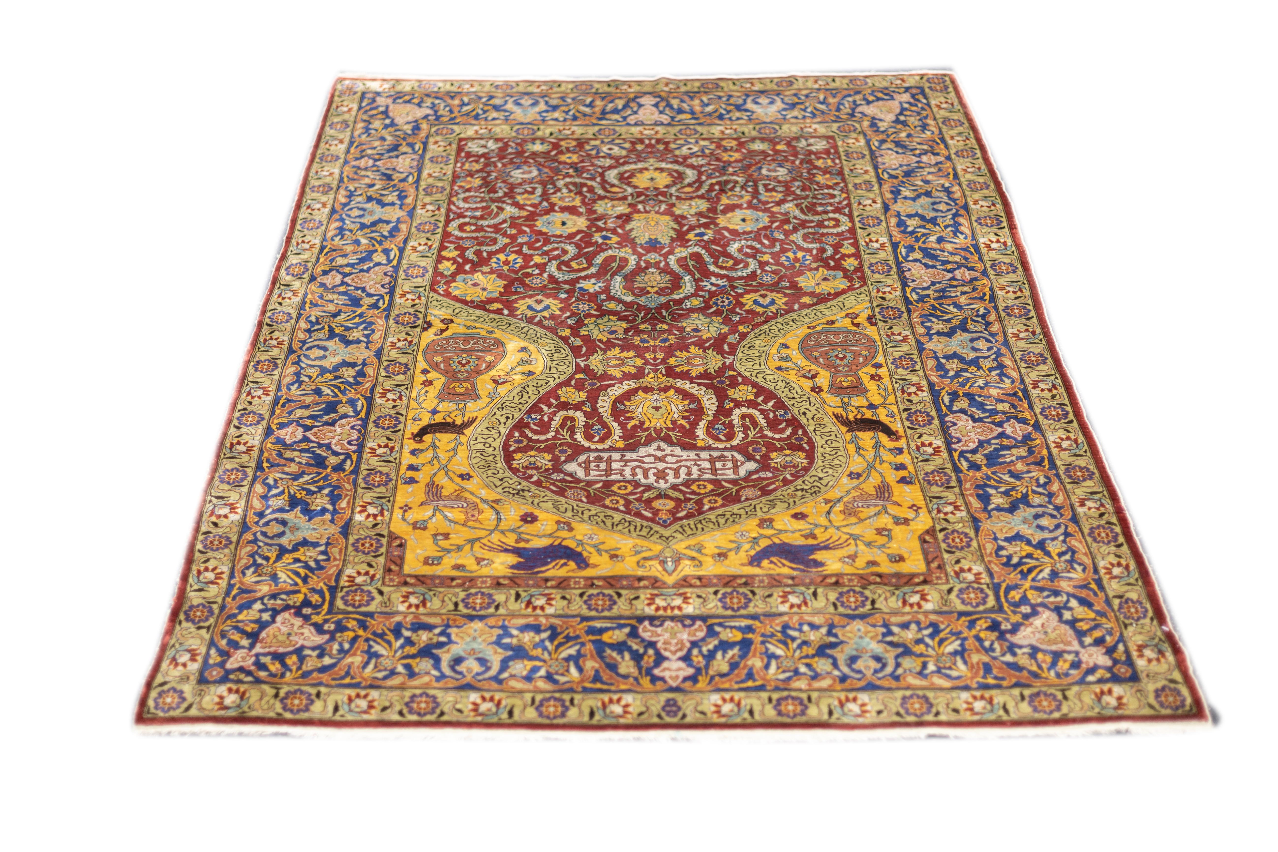 Silk Antique Hereke Rug 4’4” x 6’3