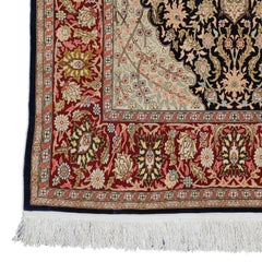 Antique Hereke Silk Rug - 20th Century Turkish Silk Hereke Rug, Vintage Rug