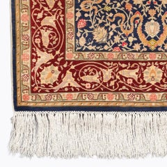 Antique Hereke Silk Rug - Mid 20th Century