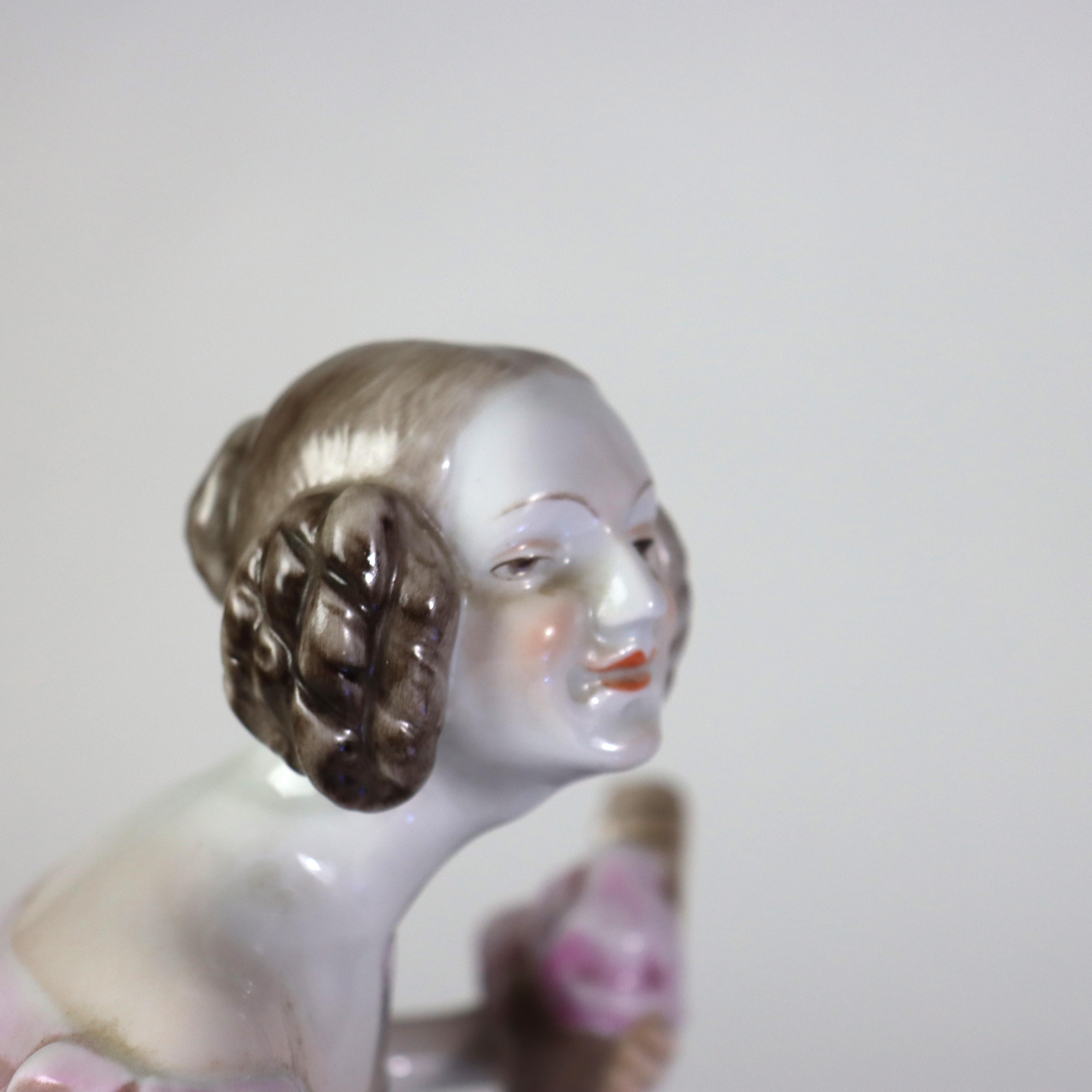 Antike Herend Porzellan Figur einer Gitarristin C1850 im Angebot 6