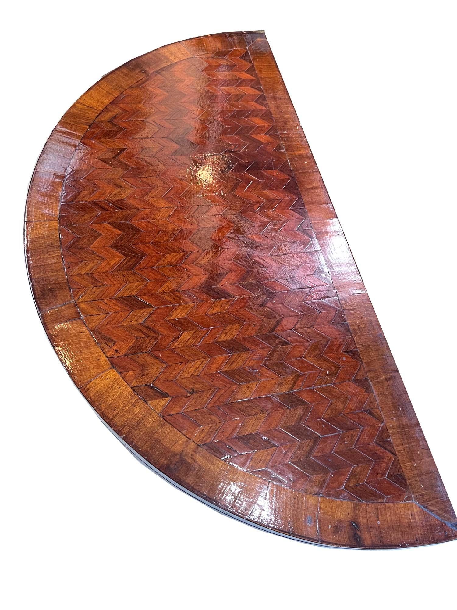 Federal Antique Heriringbone folding Table For Sale