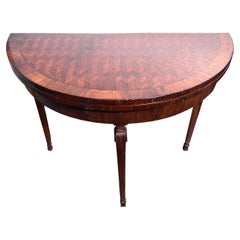 Antique Heriringbone folding Table